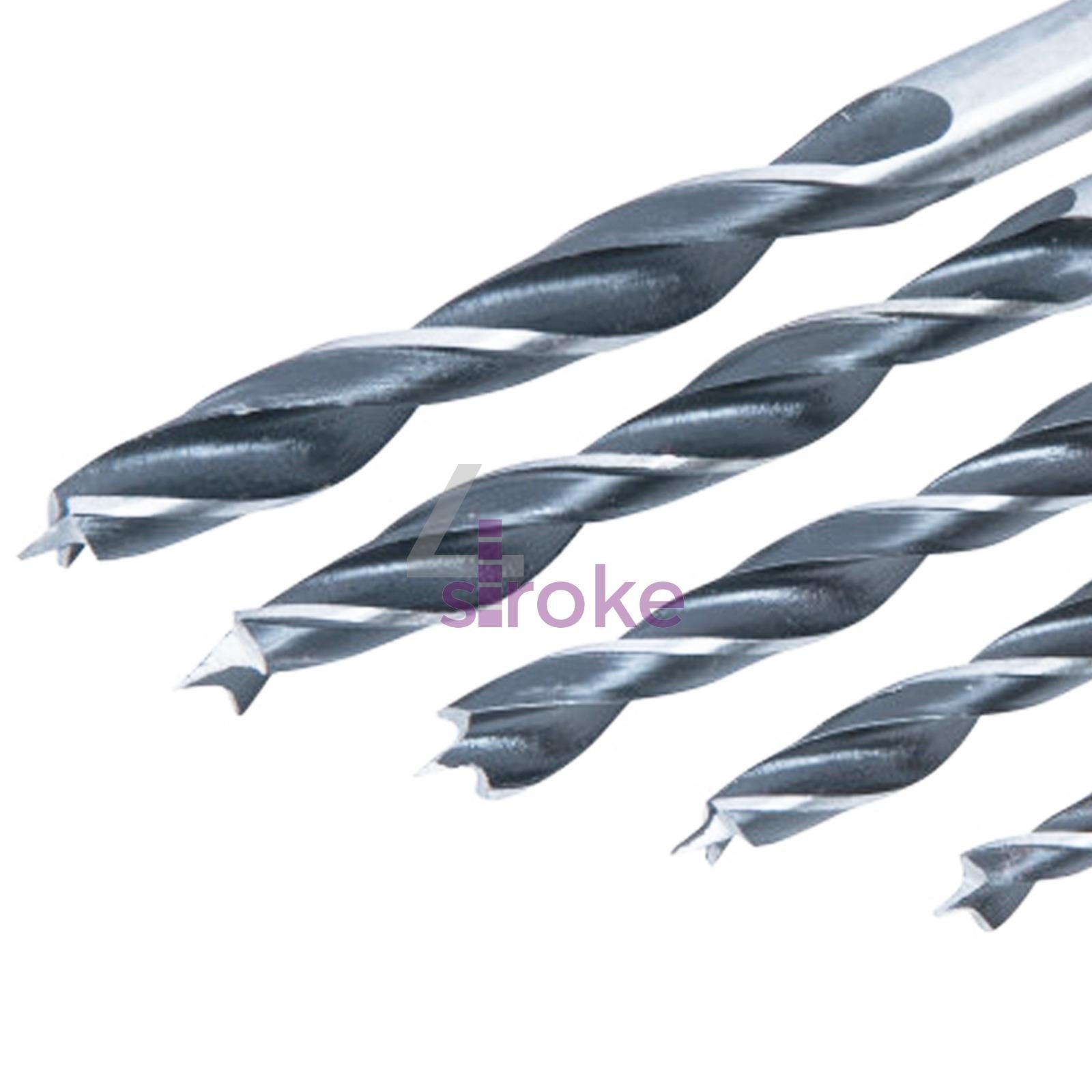 BlueSpot 5pc Brad Point Wood Drill Bit Set 4, 5, 6, 8 & 10mm Bits