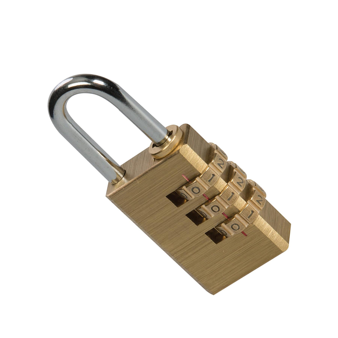 3-Digit Combination Padlock Brass 3-Digit Combination W X H X Th: 28 X 41 X 12mm