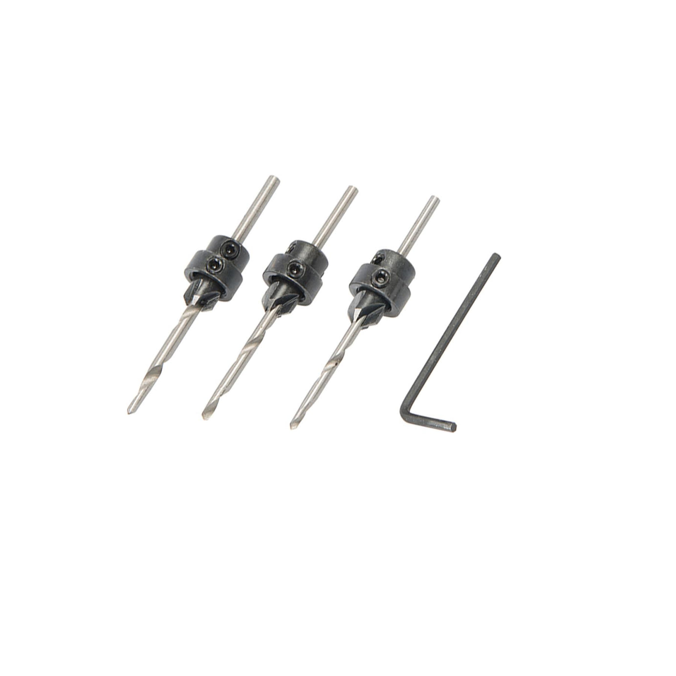 7Pc Tapered Wood Set HSS Wood Screw Sink Countersinks Drill 3-6mm Pocket
