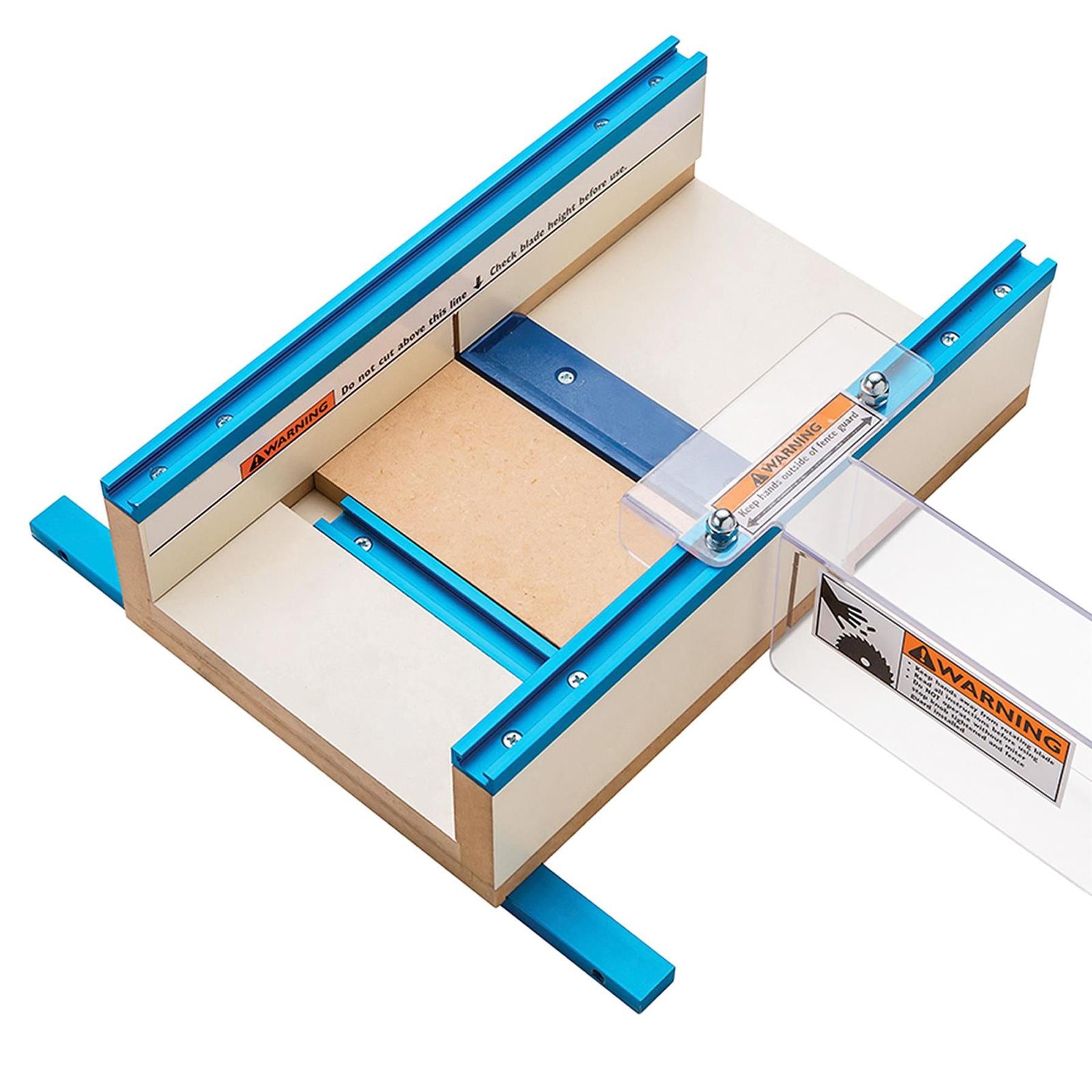 Table Saw Small Parts Sled 305 x 394 x 89mm Aluminium With Melamine Coated MDF