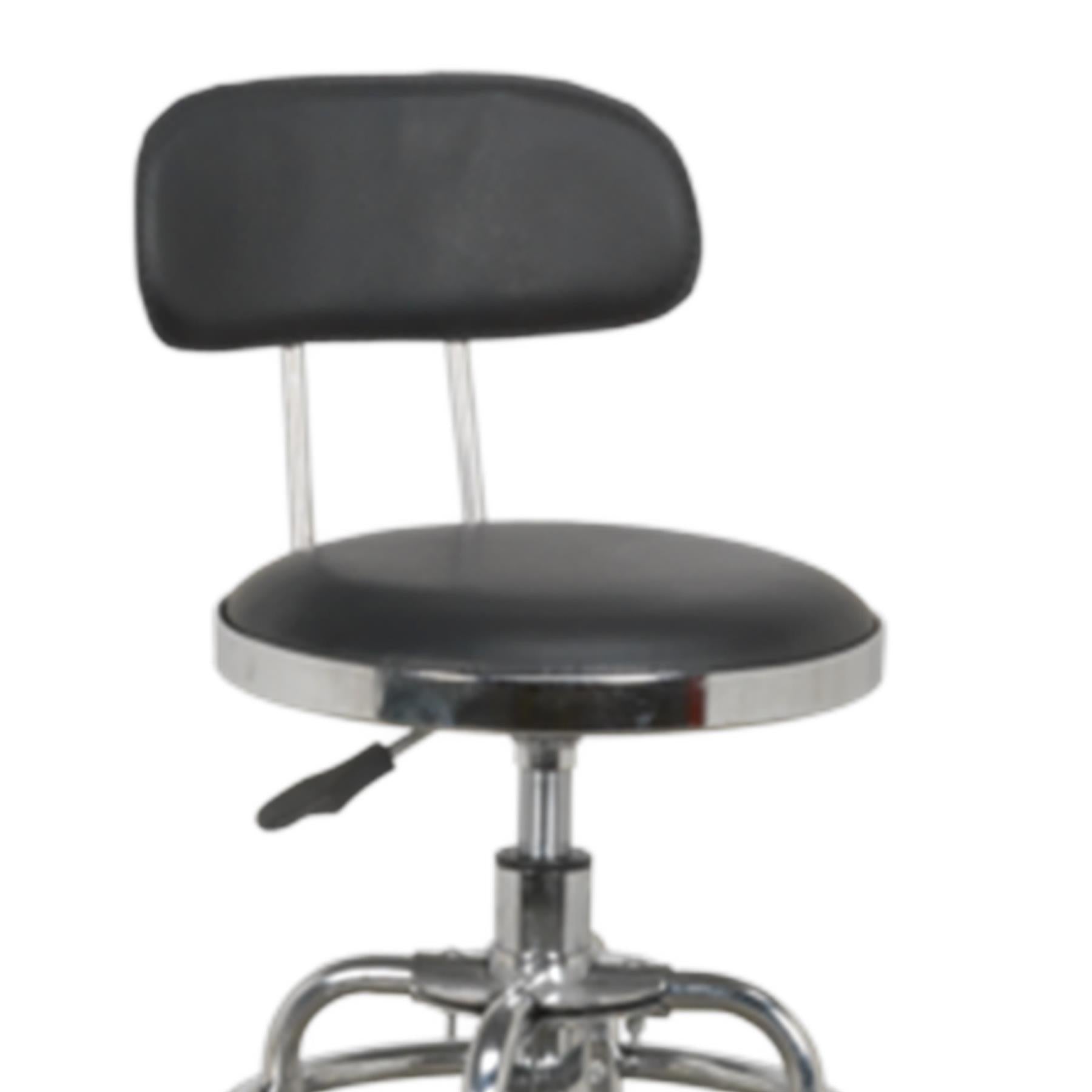 Sealey Workshop Stool Pneumatic Adj Height Swivel Seat & Back Rest
