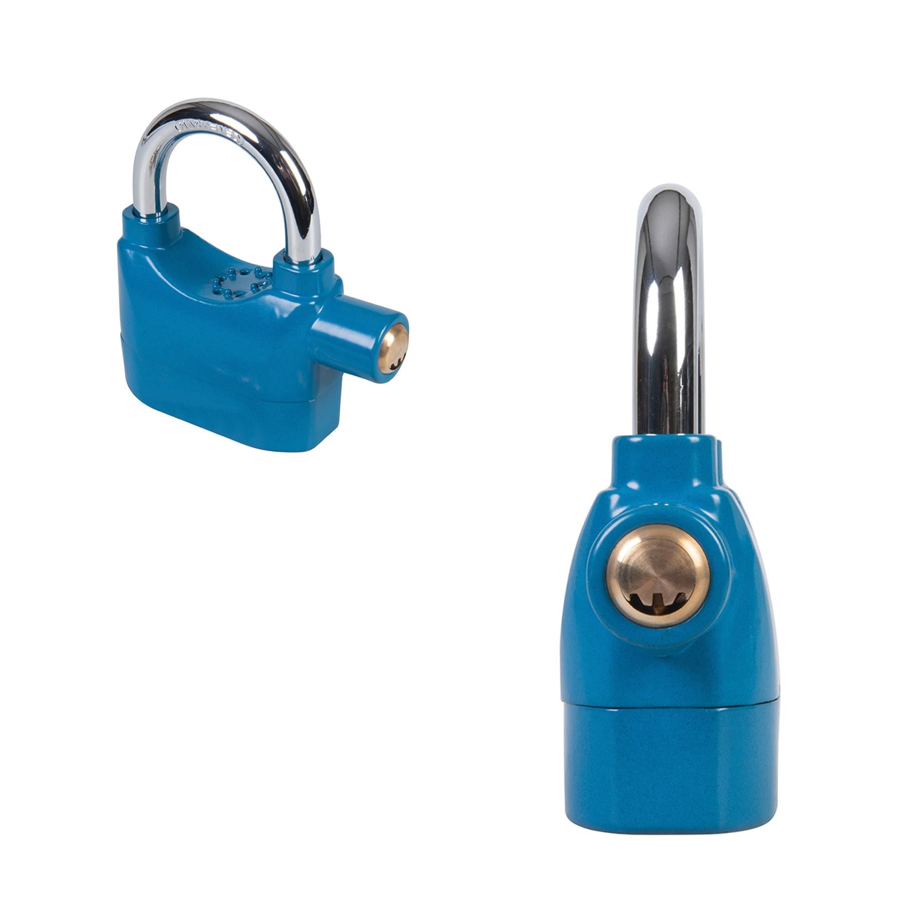 Alarm Padlock With Chrome Plated Shackle And Powder Coated Body 70mm