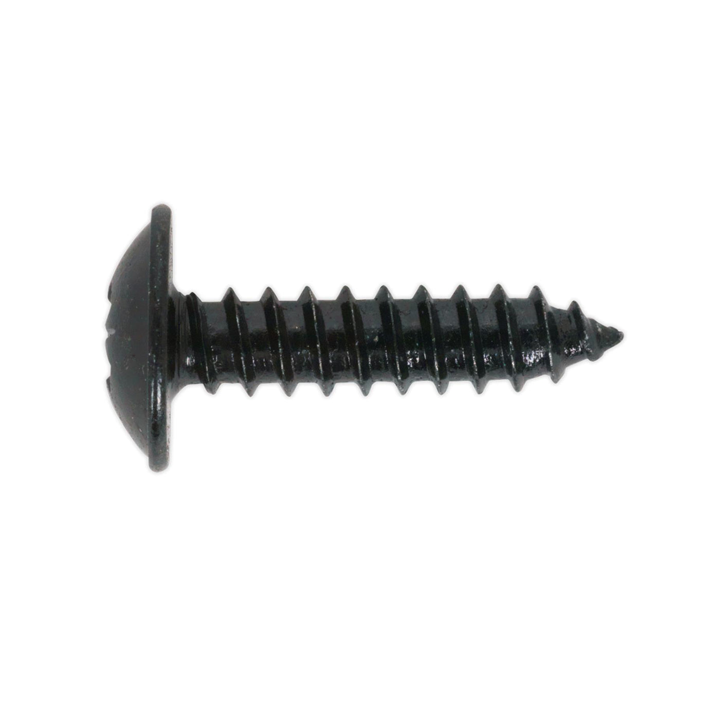 Sealey Self Tapping Screw 4.8 x 13mm Flanged Head Black Pozi Pack 100