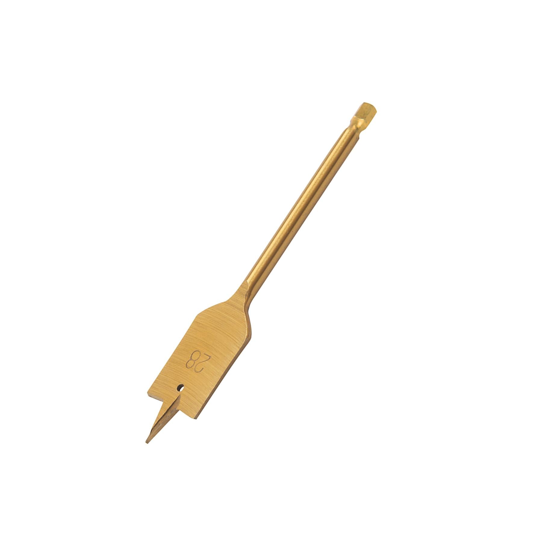 Flat Wood Drill Bit Set Titanium Hole Cutter Borer  Titanium-Gold 28mm