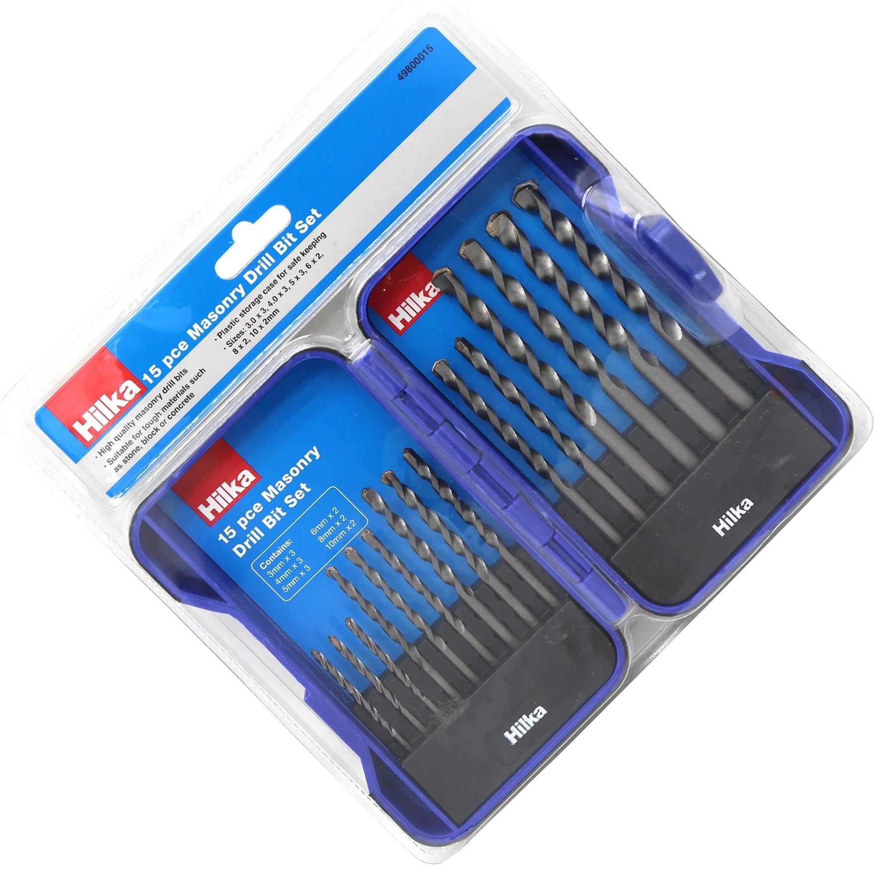 15 pce Masonry Drill Bit Set