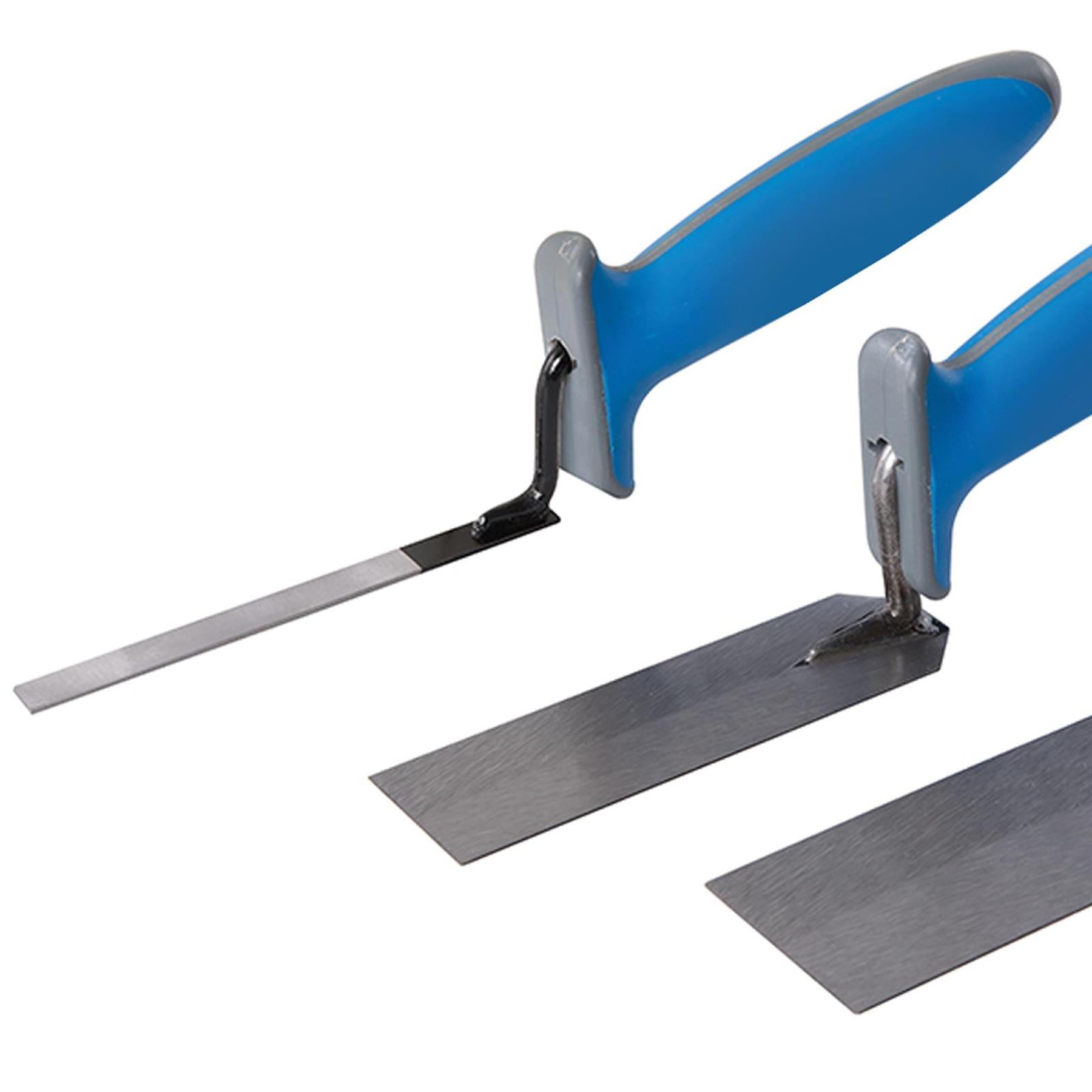 3Pce Margin Trowel Soft-Grip Set working mortar in tighter areas and corners