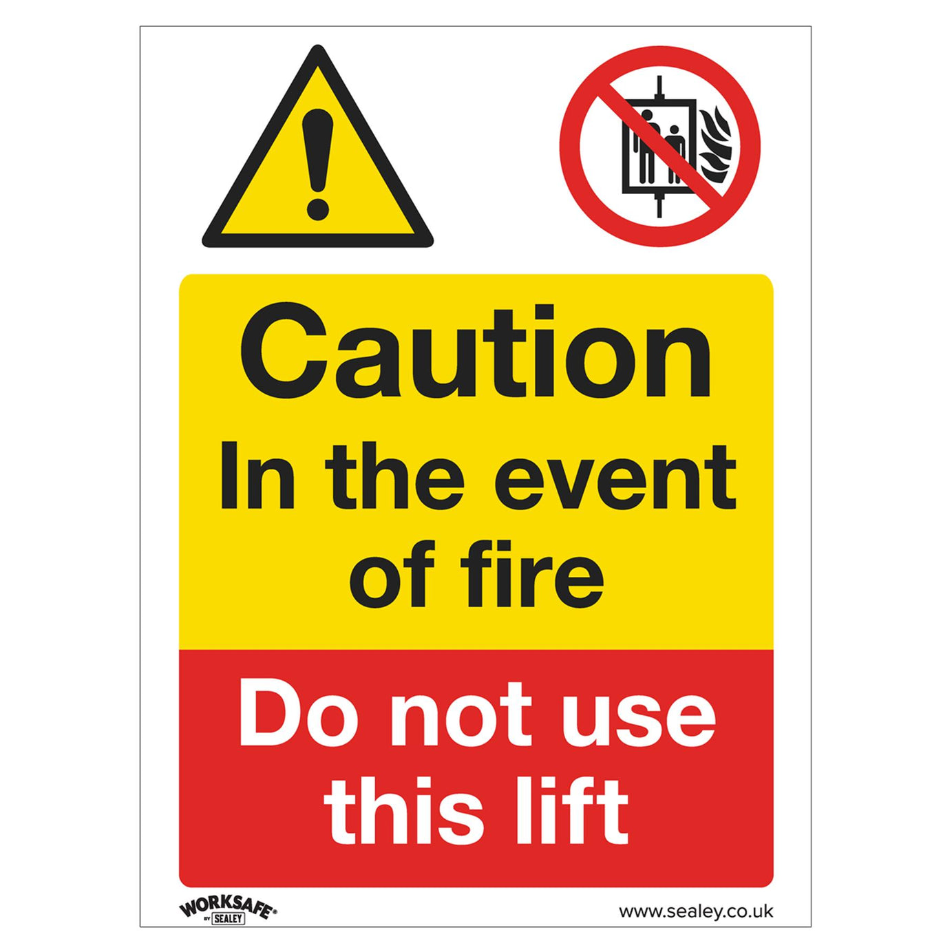 Warning Safety Sign - Caution Do Not Use Lift - Rigid Plastic - Pack of 10