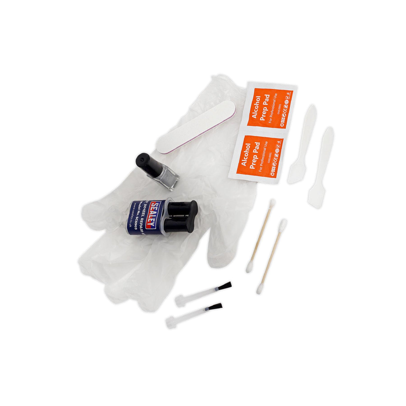Sealey Alloy Wheel Repair Kit Curb Damage Scuffs Sanding Marks Composite Steel