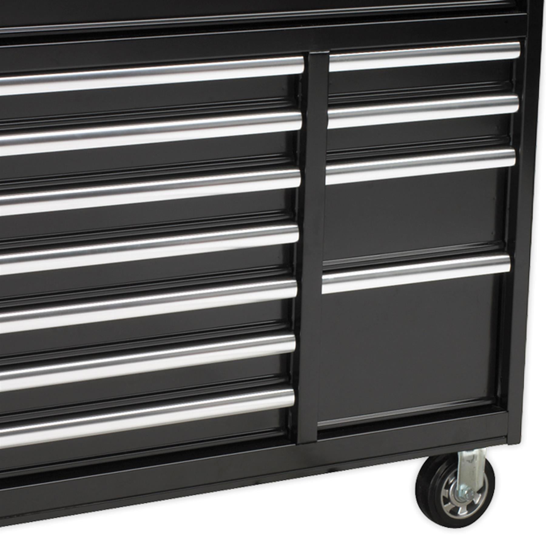 Sealey Rollcab 12 Drawer Ball Bearing Slides Heavy-Duty - Black