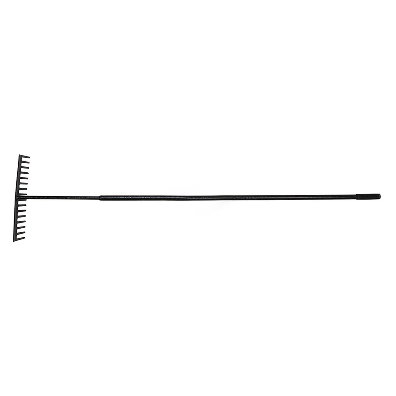 16 Tines Forged & Powder-Coated Steel Rake Tubular Steel Handle Agriculture Gardening