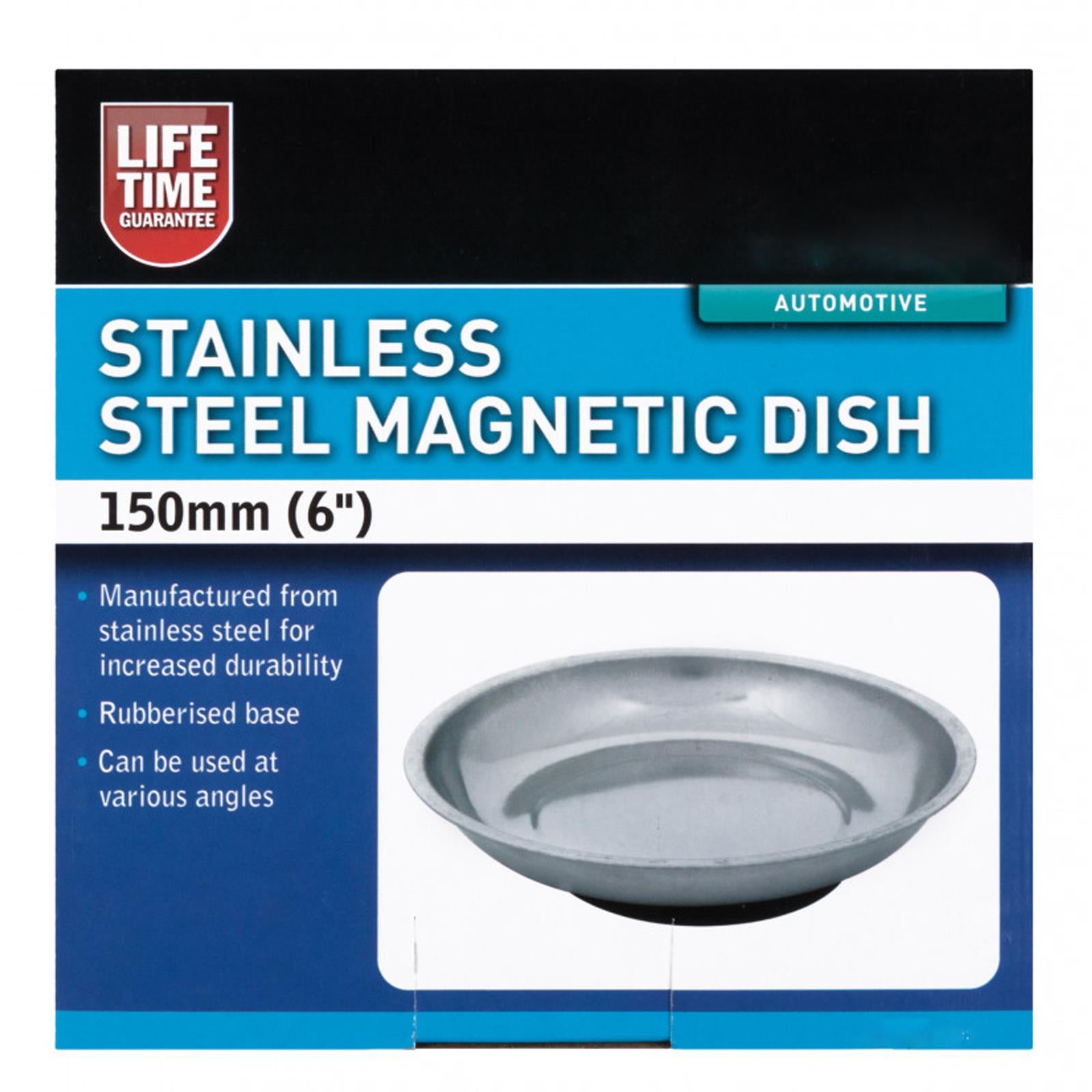 BlueSpot 150mm 6" Magnetic Parts Dish Bowl For Screws Nuts Bolts Car Use Stainless Steel
