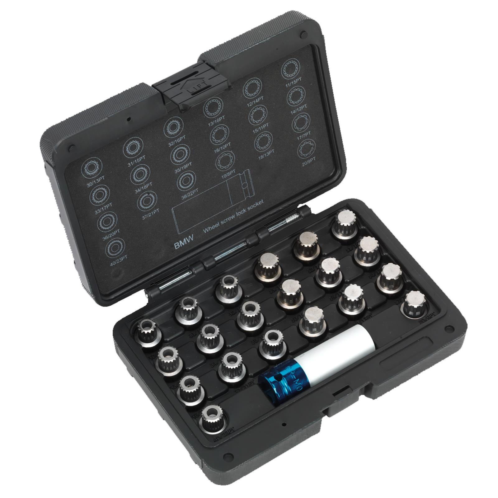 Sealey Locking Wheel Nut Key Set 21pc - BMW & Mini