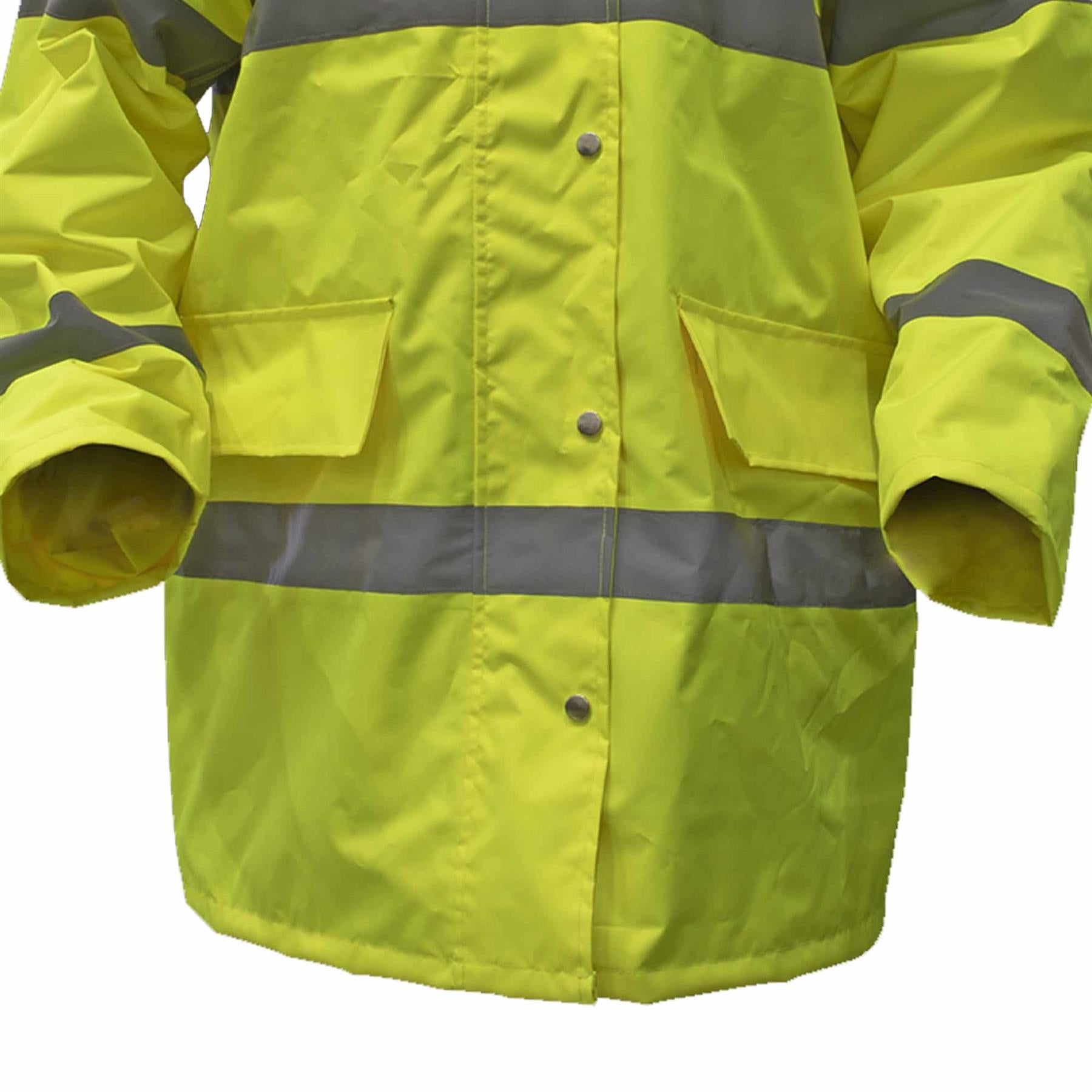 Sealey High Visibility Road Safety Jacket Motorway Yellow Waterproof XX-Large