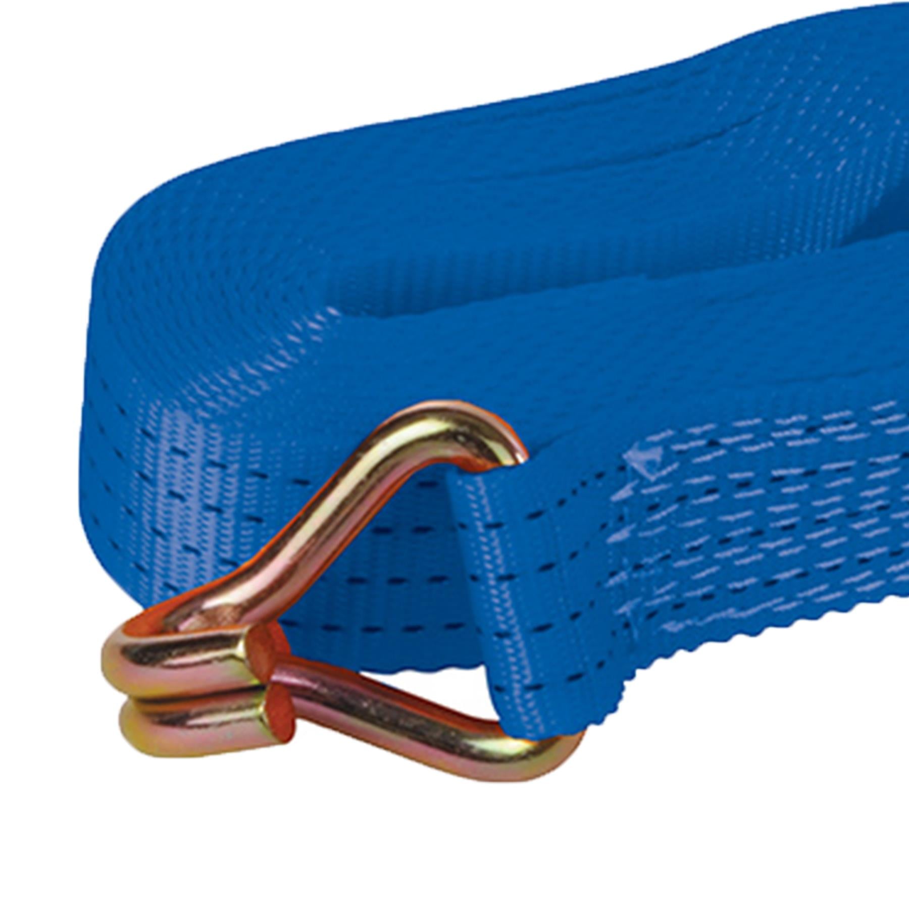 Rubber-Handled Ratchet Tie Down Strap J-Hook 8M X 50mm - Rated 1300Kg New