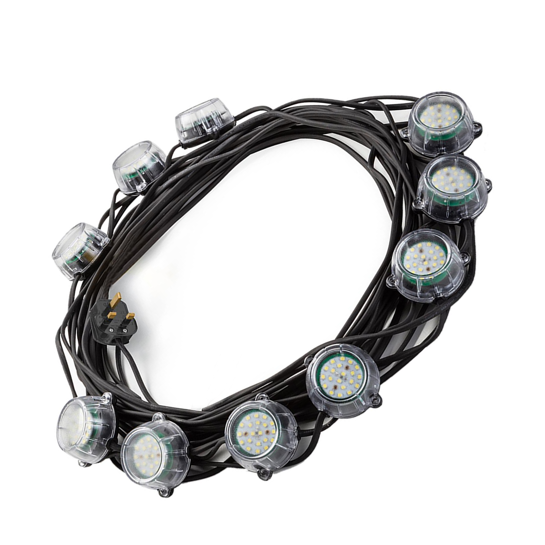 Defender 22m Heavy Duty LED Encapsulated Festoon String Lights 50W 230V 50W