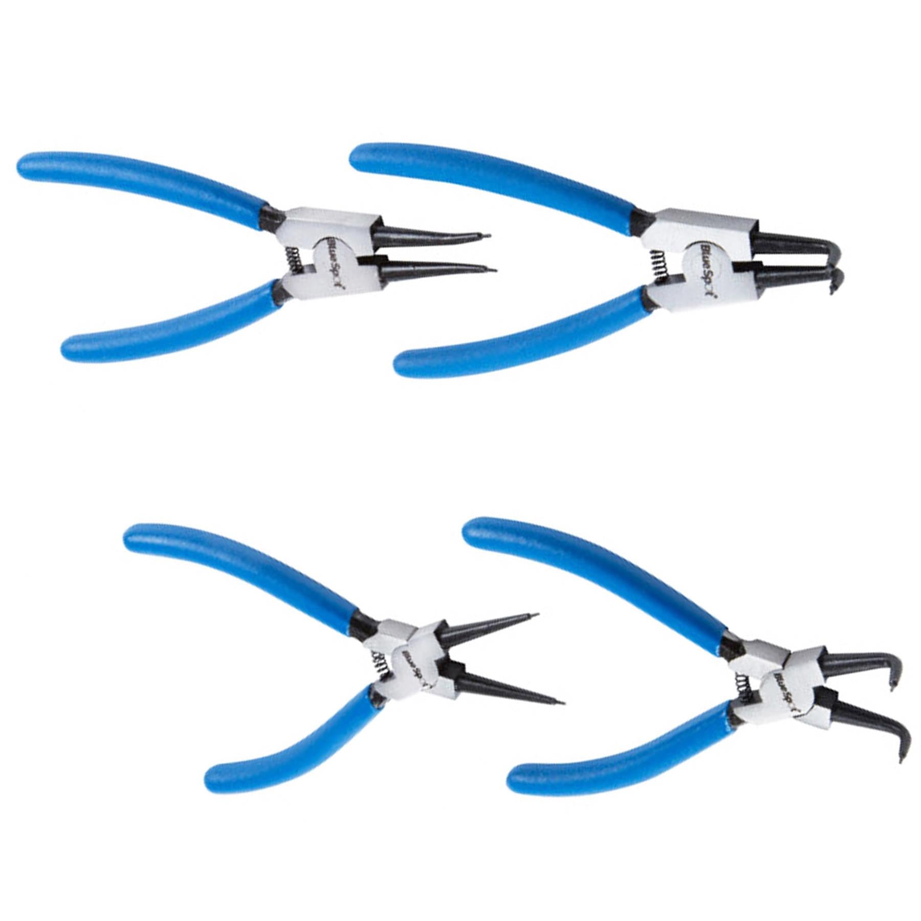 Bluespot 4pc Circlip Snap Ring Pliers Internal External Bent Straight Plier Set