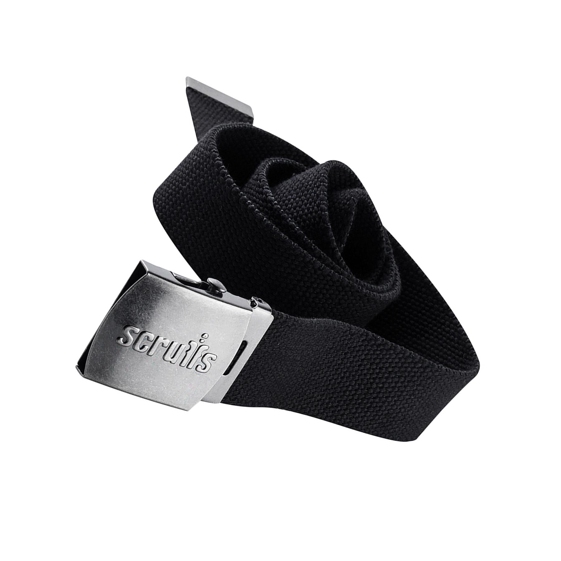 Cotton Adjustable Clip Belt Black Tough Reinforced Cotton Belt + Distressed Look