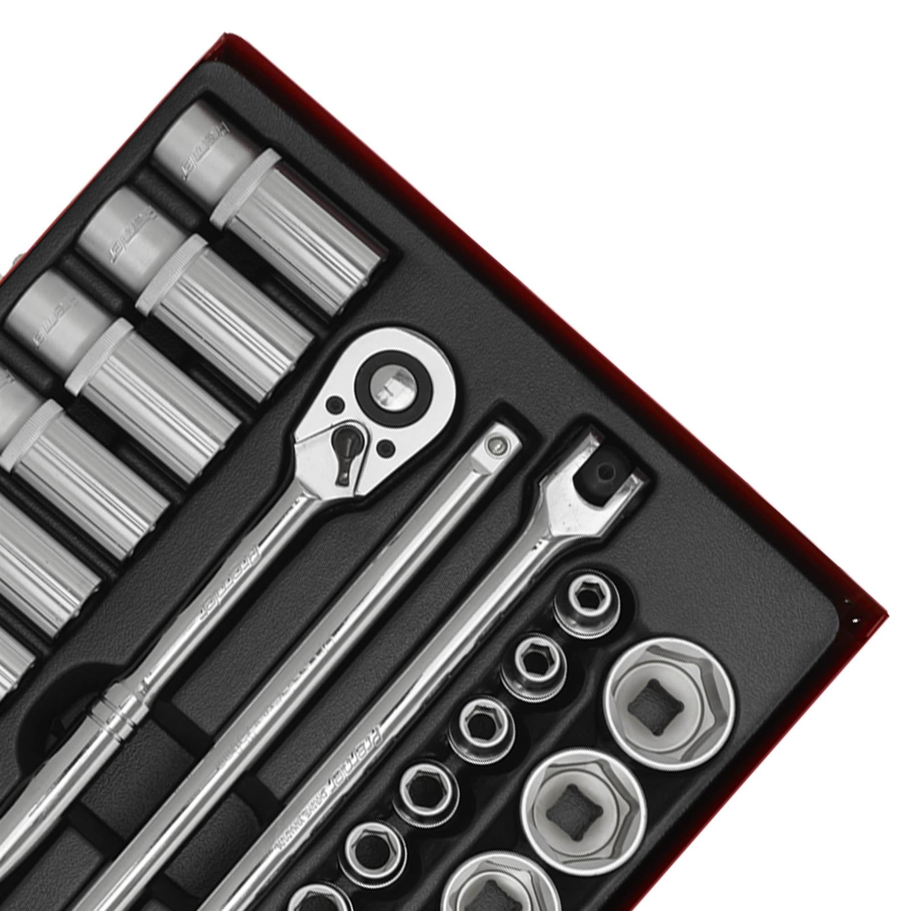 Sealey Socket Set 46pc 1/2"Sq Drive 6pt WallDrive - Metric