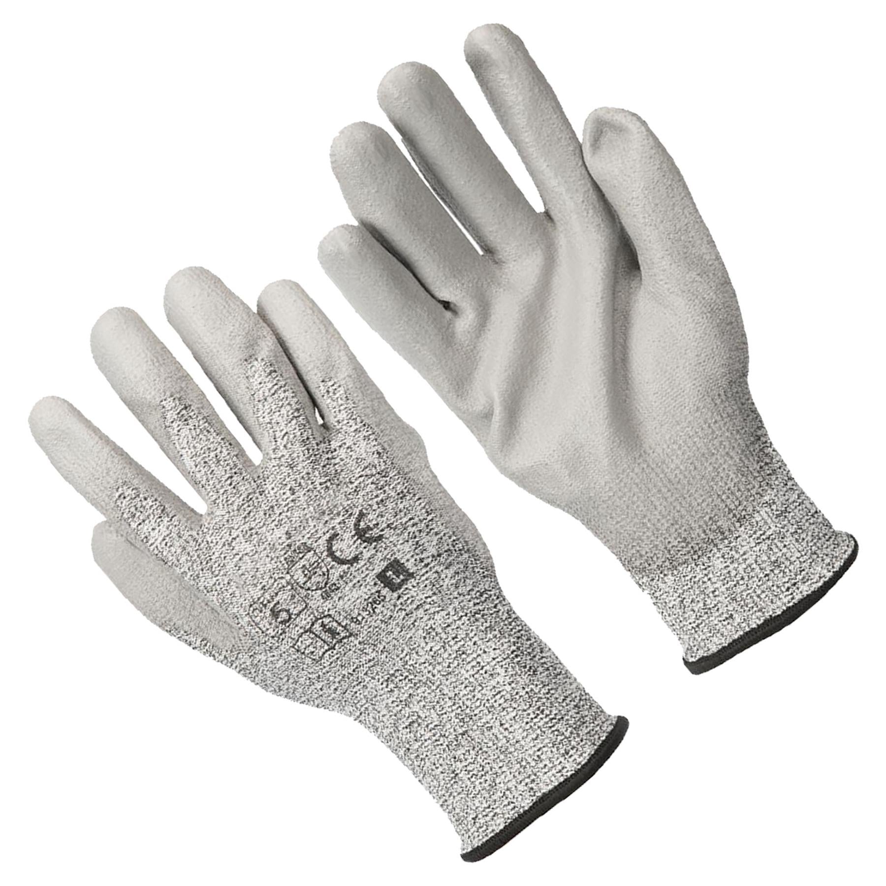 PU Palm Coated Work Gloves Garden Garage Cut Protection Very Strong Durable[Cut 5,1,DP01891]