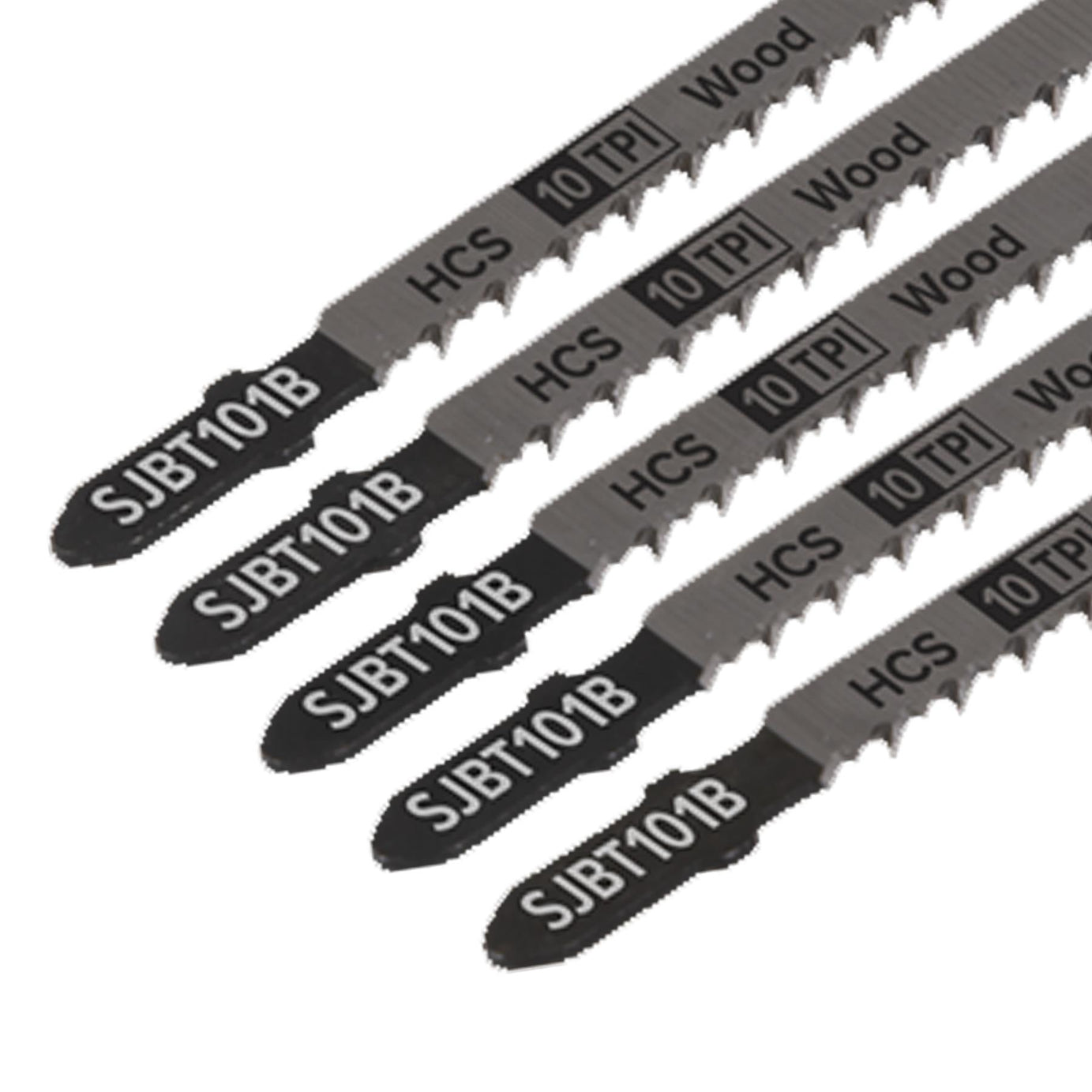 Sealey Jigsaw Blade Hard Wood 100mm 10tpi - Pack of 5