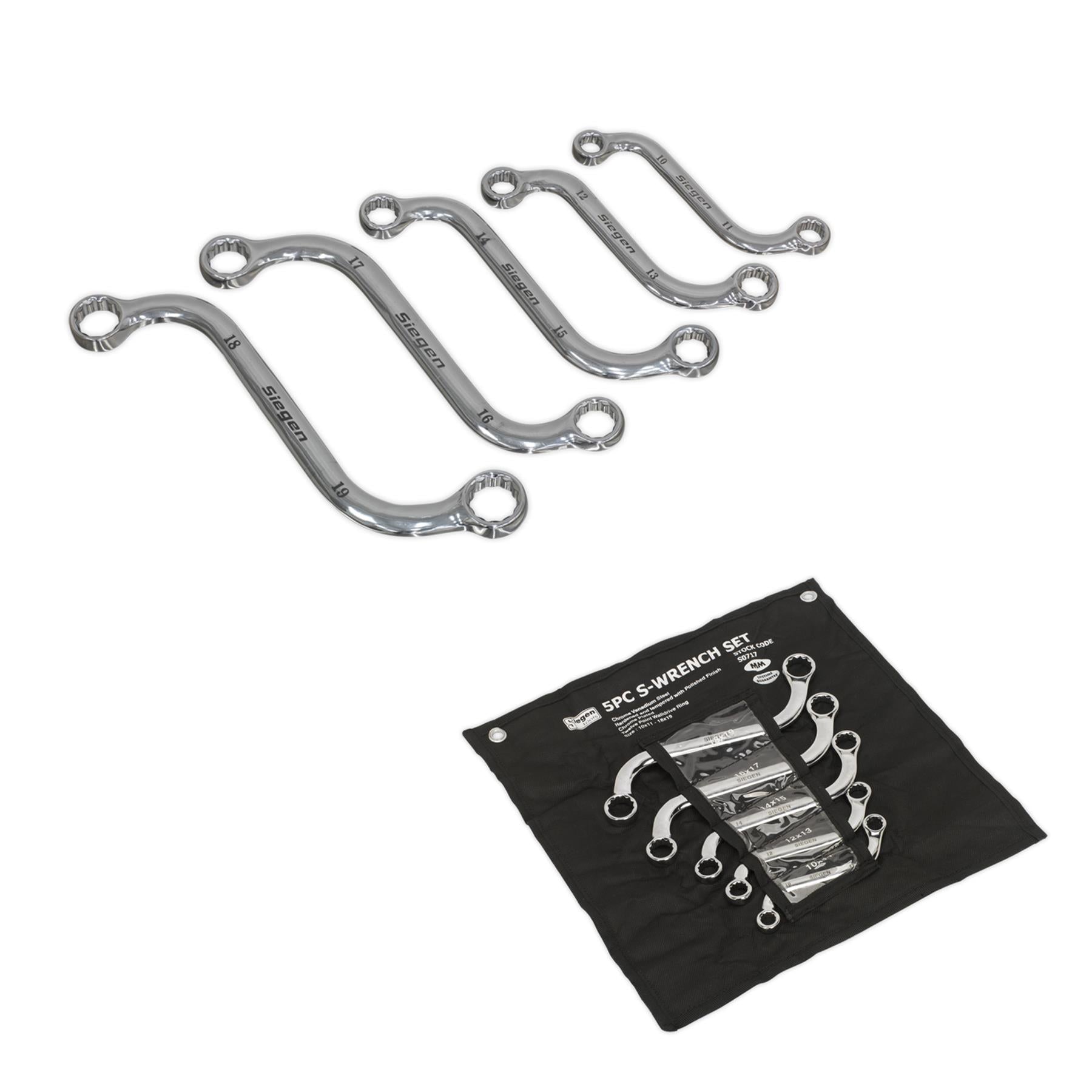 Sealey S-Spanner Set 5pc Metric