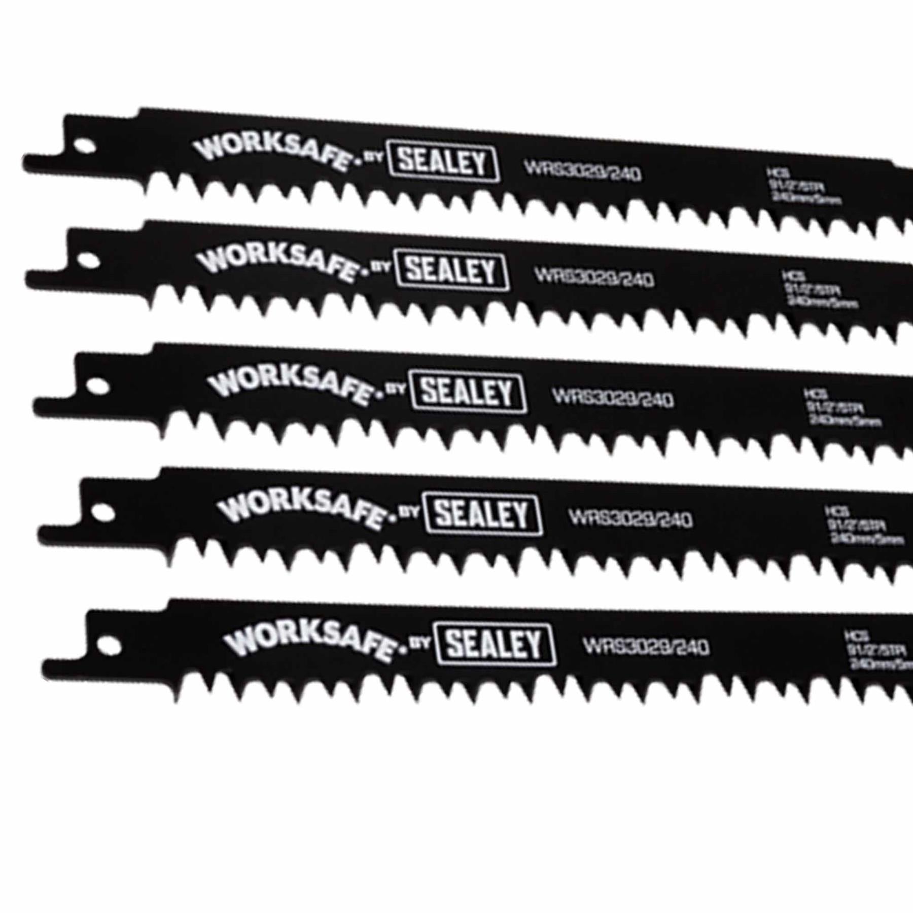 Reciprocating Saw Blade 240mm 5tpi - Pack of 5. WRS3029/240. Sealey