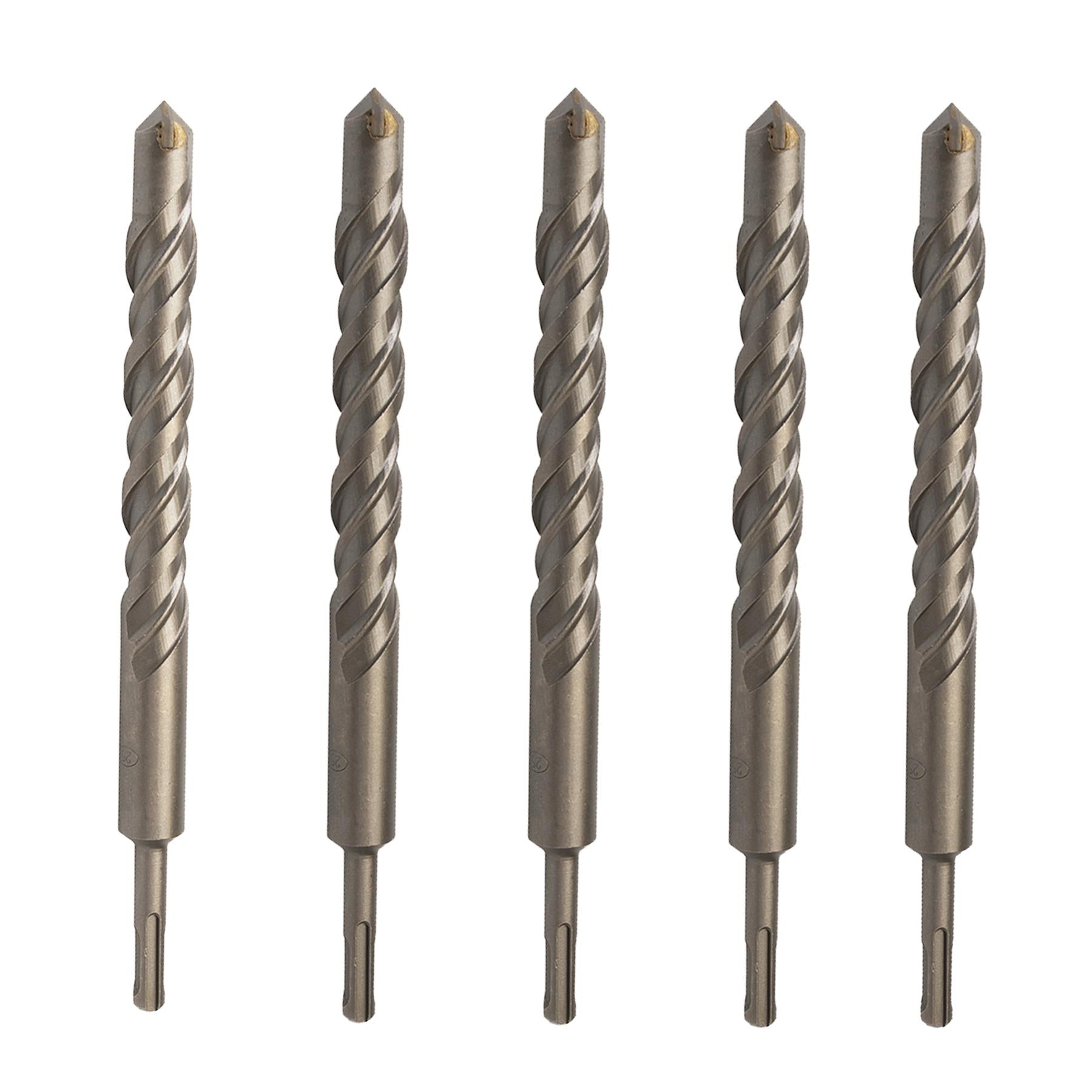 5 x SDS+ PLUS MASONRY DRILL BIT 25 x 260mm, TUNGSTEN CARBIDE TIP, FOR STONE CONCRETE BRICK