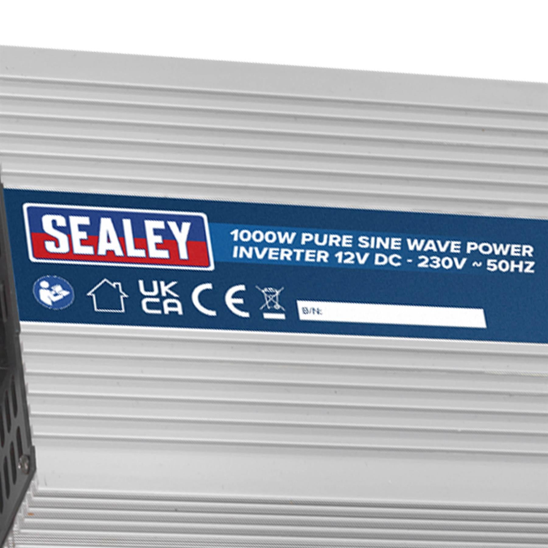 Sealey Power Inverter Pure Sine Wave 1000W 12V DC - 230V ~ 50Hz