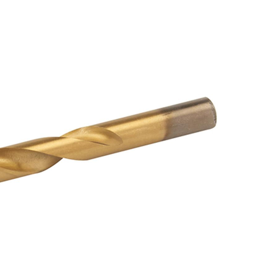 Hss Titanium-Coated Drill Bits 10.0mm Durable High Speed Metal Wood Plastic