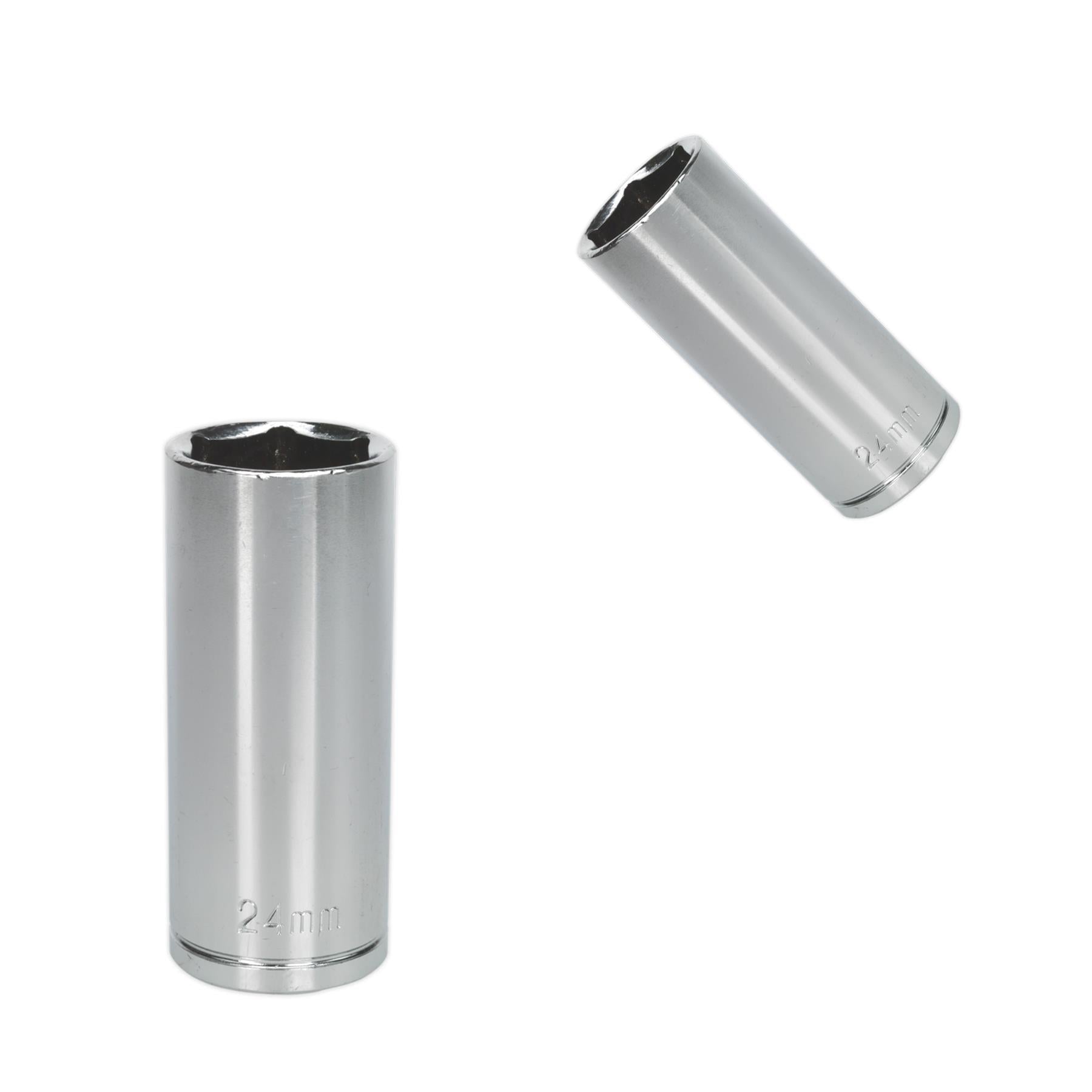Sealey WallDrive Socket 24mm Deep 1/2"Sq Drive