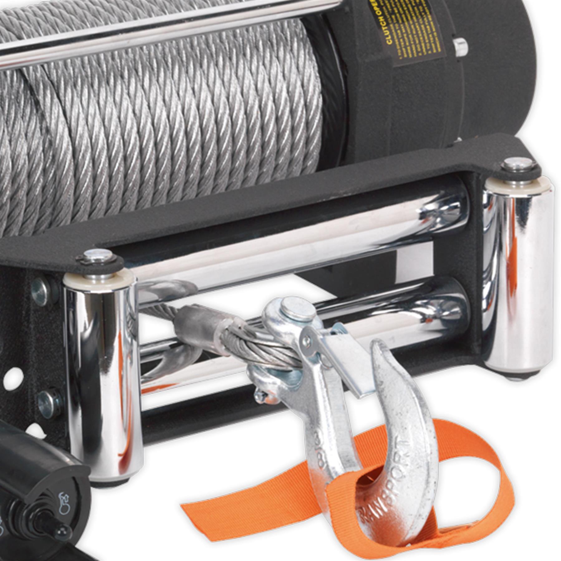 Sealey Self Recovery Winch 5450kg (12000lb) Line Pull 12V