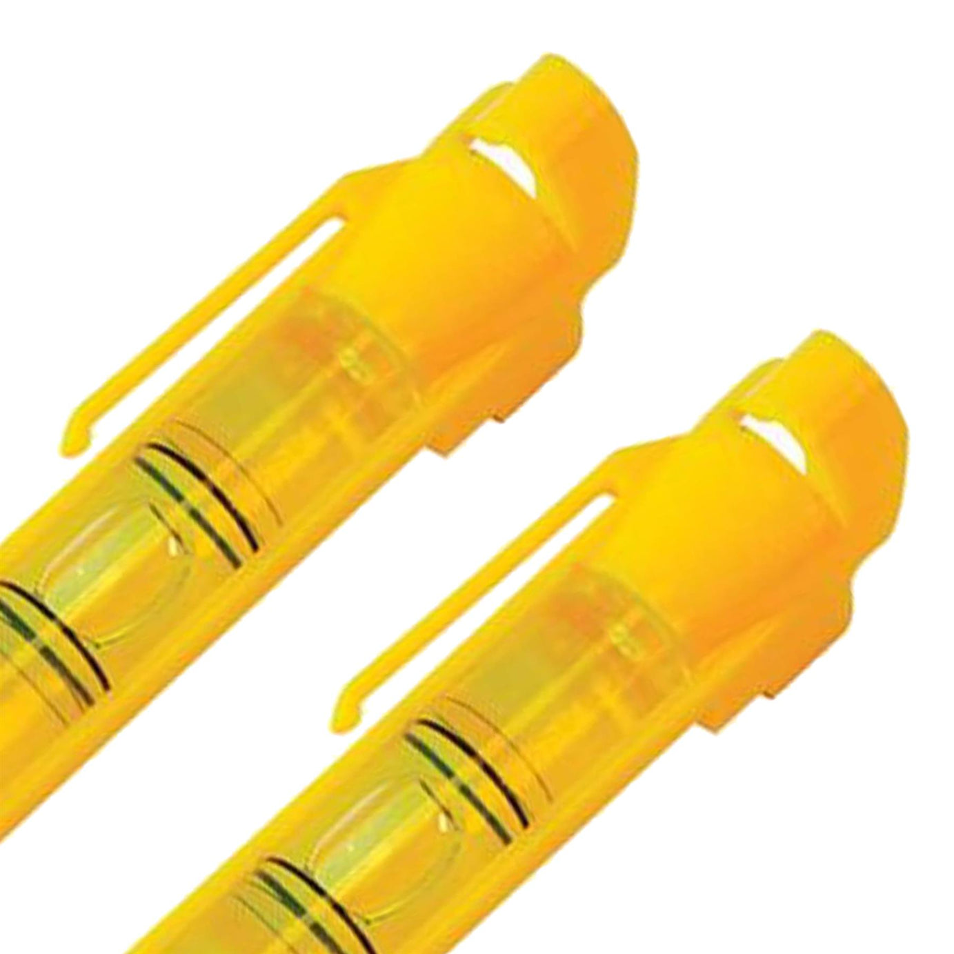 2Pk Line Spirit Level Pocket Size plastic line level moulded line hooks no line sag