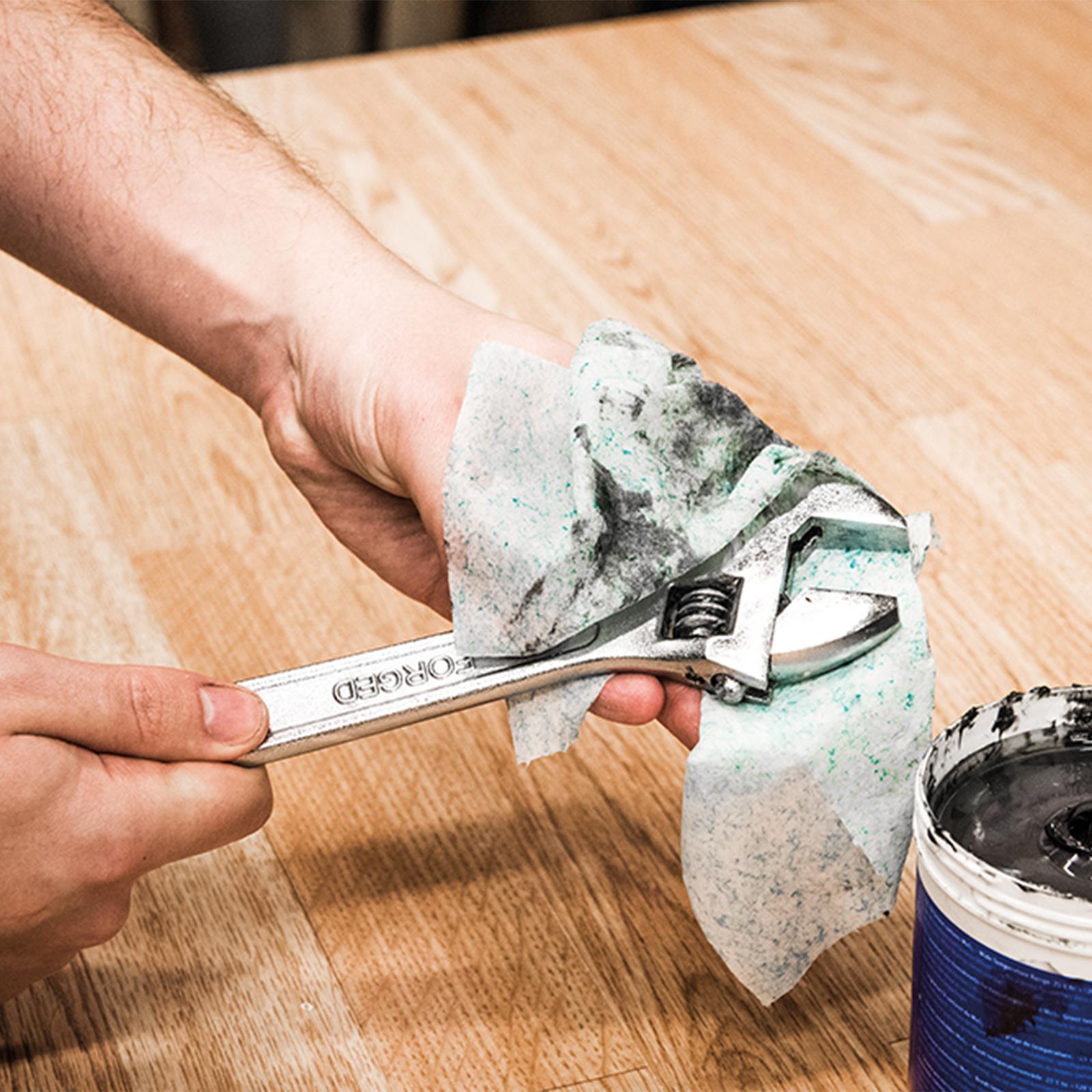 6 x Heavy Duty Tough Abrasive Wipes 75pk Bigger And Tougher Than Regular Wipes