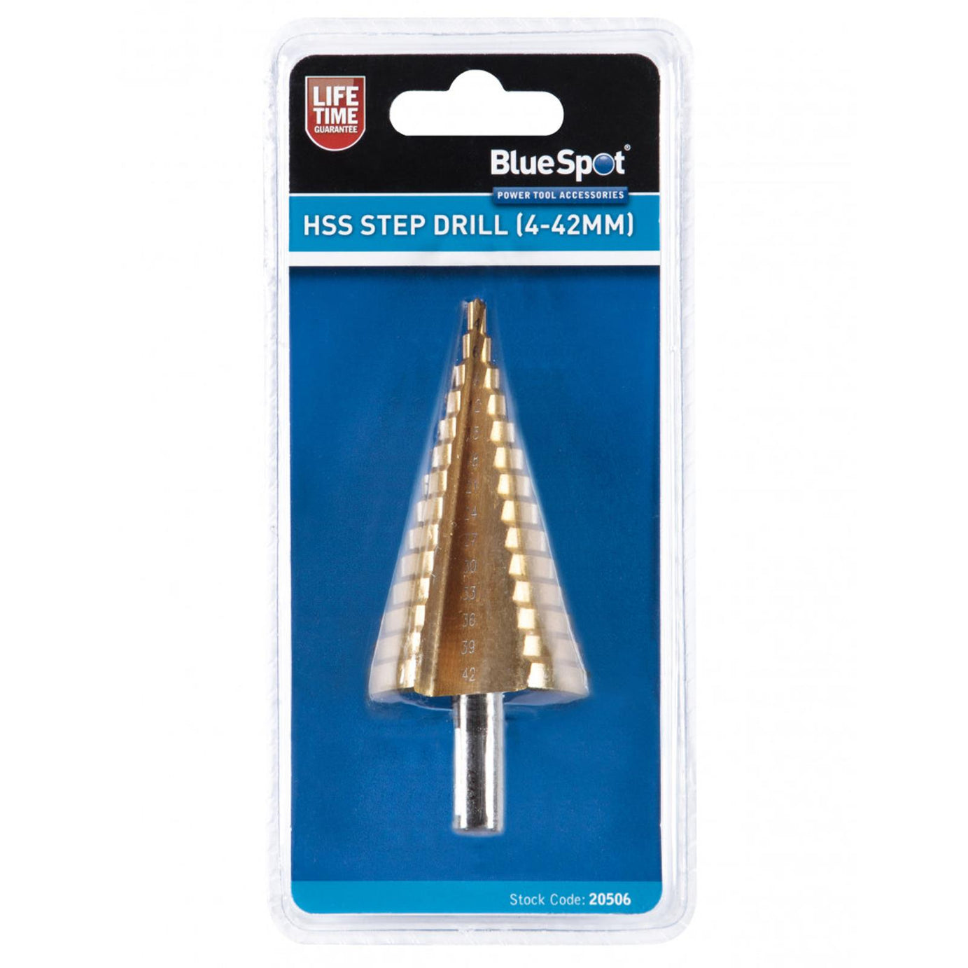 BlueSpot Step Drill HSS Steel Titanium Cone Bit Hole Metal Cutter Tool 4 - 42mm New