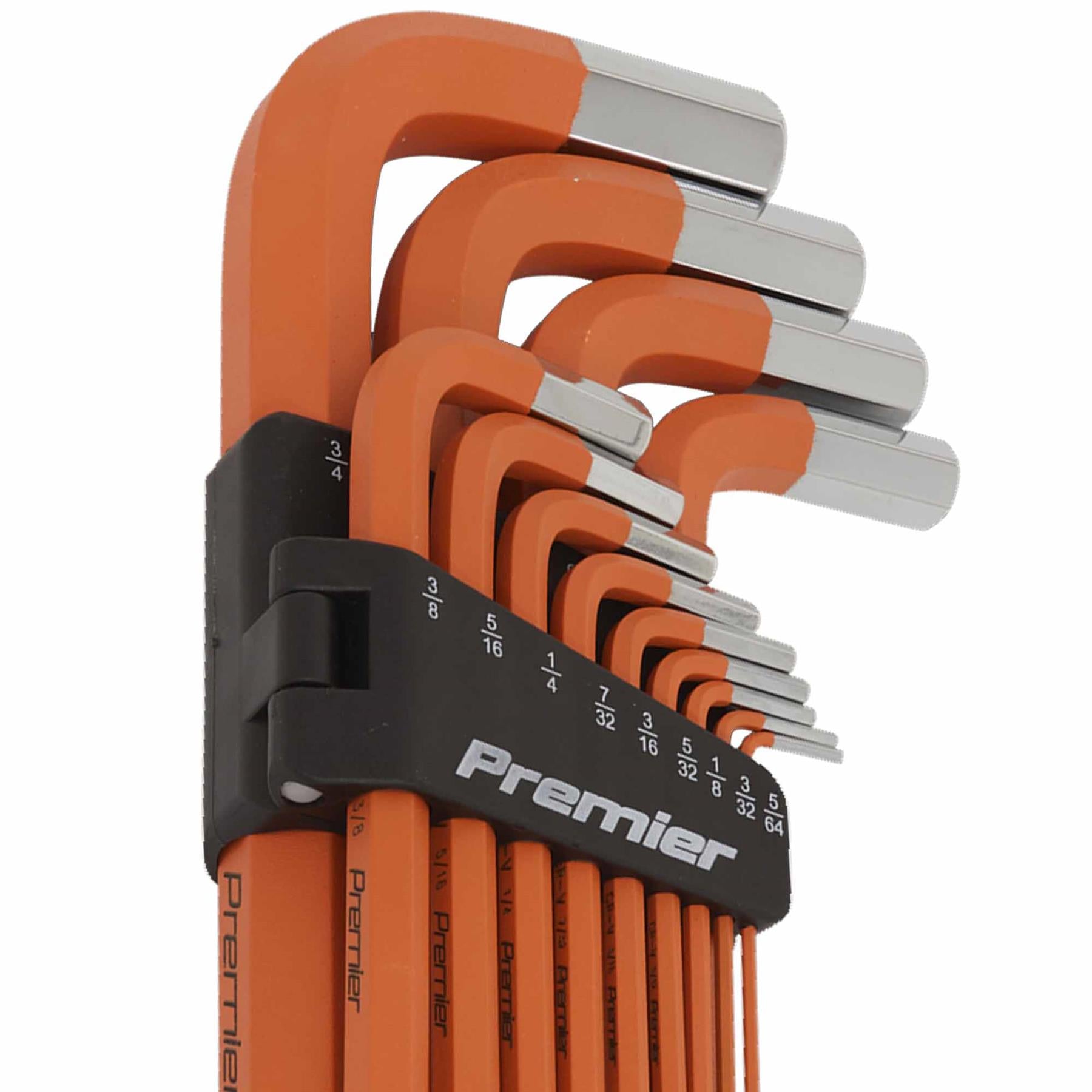 Sealey Jumbo Ball-End Hex Key Set 13pc Anti-Slip - Imperial