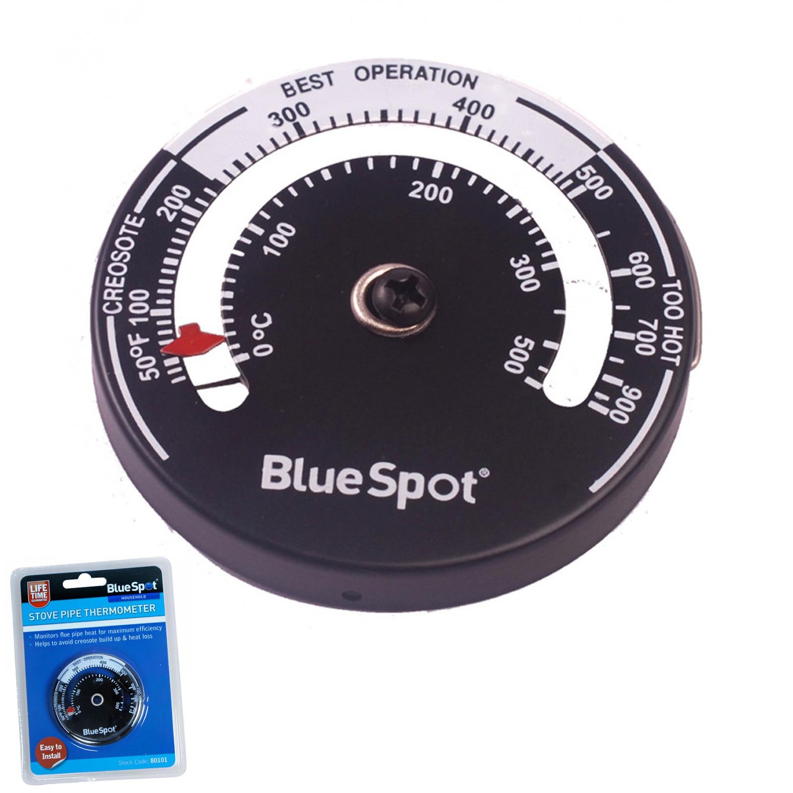 BlueSpot Magnetic Stove Pipe Thermometer Wood Burner Flue Temperature Monitor