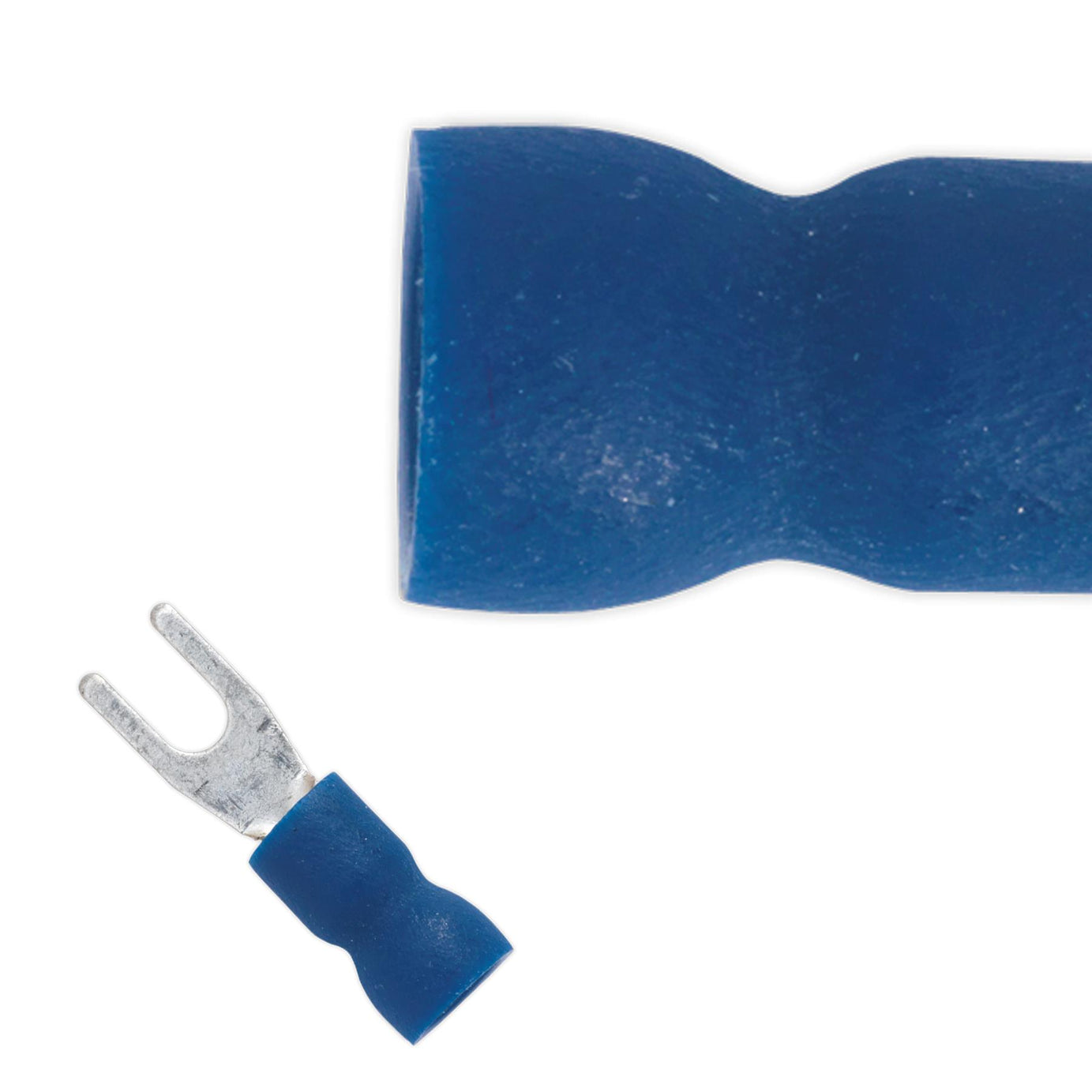 Sealey Easy-Entry Fork Terminal �3.7mm (4BA) Blue Pack of 100