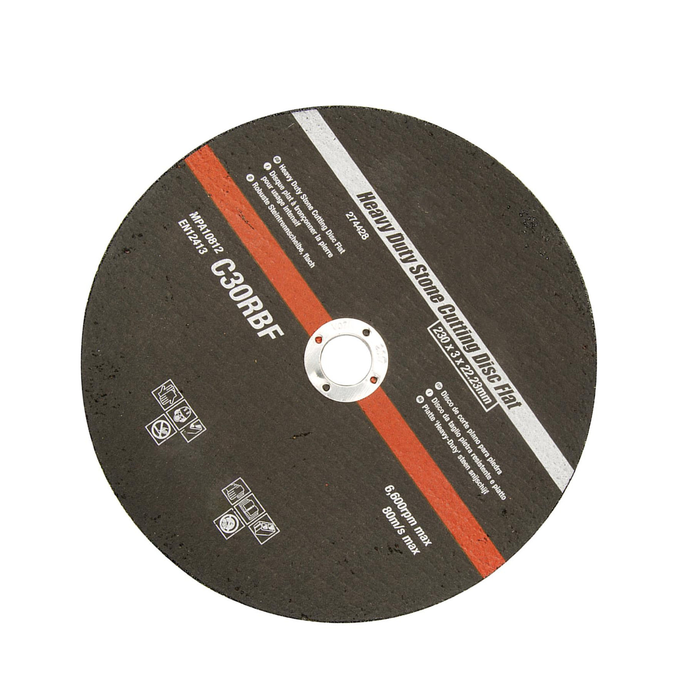 230 x 3 x 22.23mm Sanding Sheet Discs-Hole Punch Aluminium Oxide Hook Loop