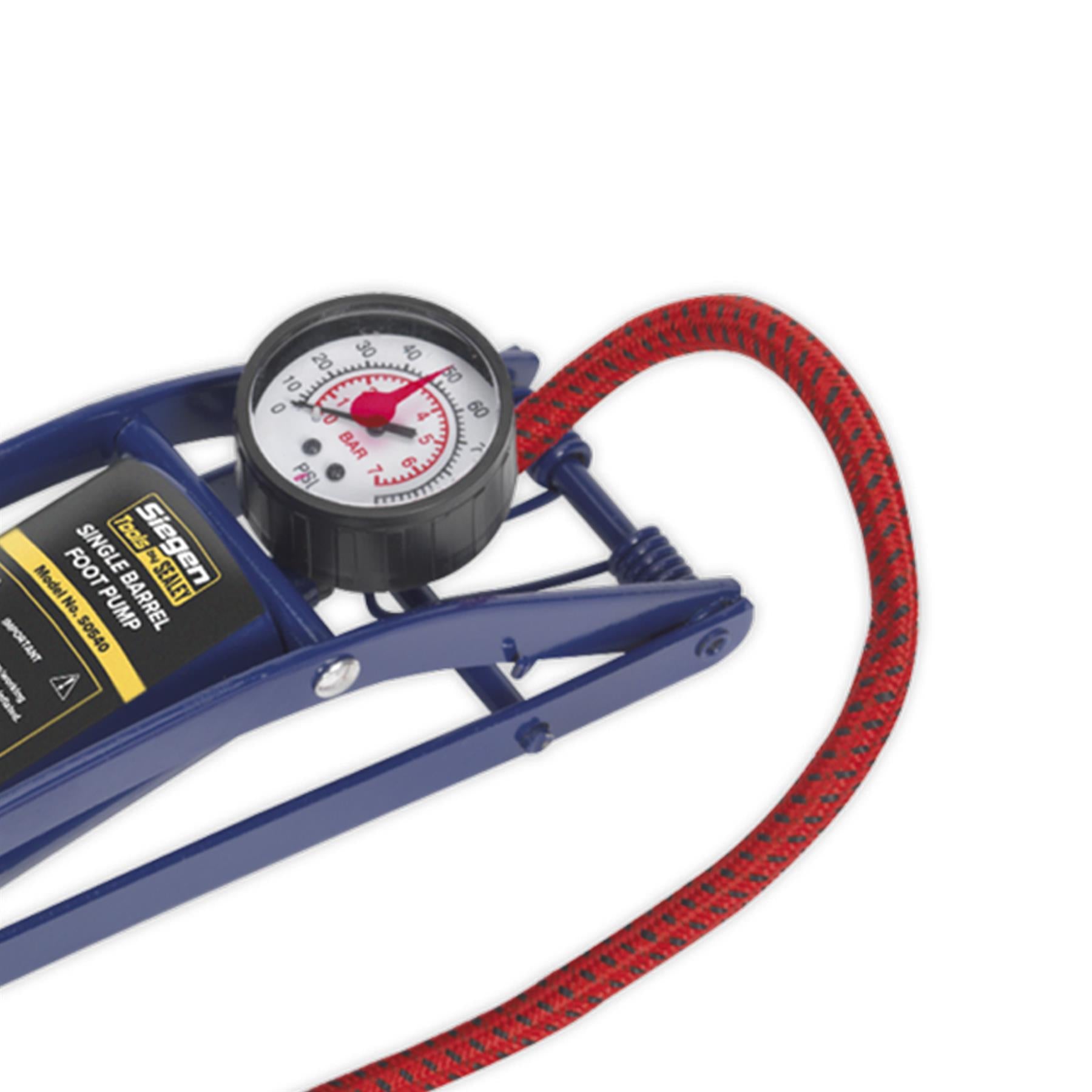 Sealey Foot Pump Single Barrel