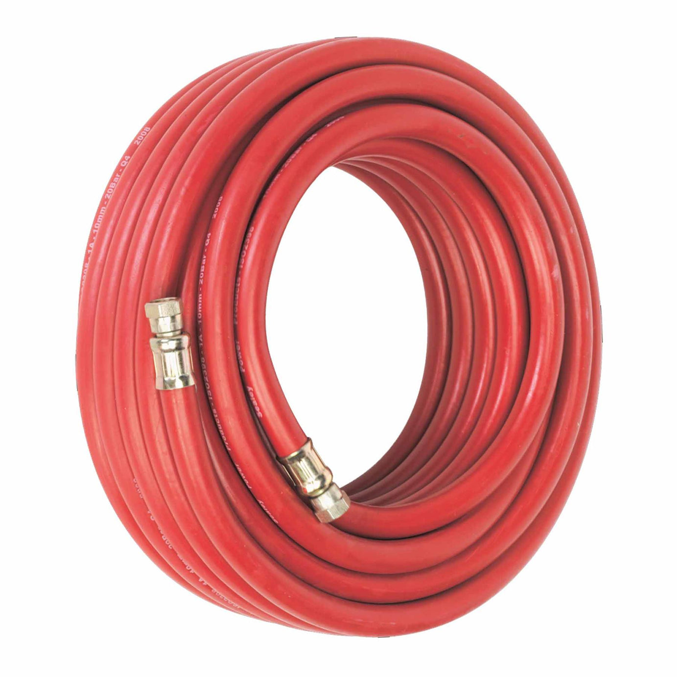 Sealey Air Hose 15m x 10mm with 1/4"BSP Unions Rubber Alloy