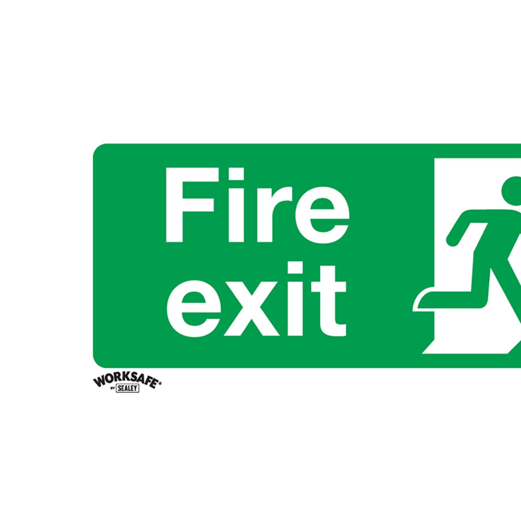 Safe Conditions Safety Sign - Fire Exit (Right) - Self-Adhesive Vinyl