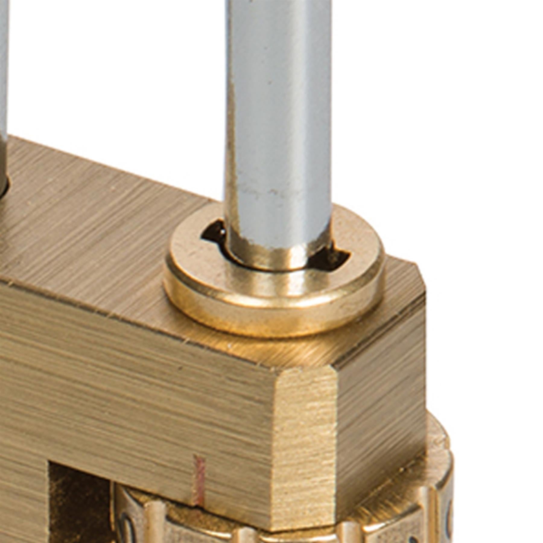 4-Digit Combination Padlock Brass W X H X Th: 29 X 49 X 12mm Solid Brass