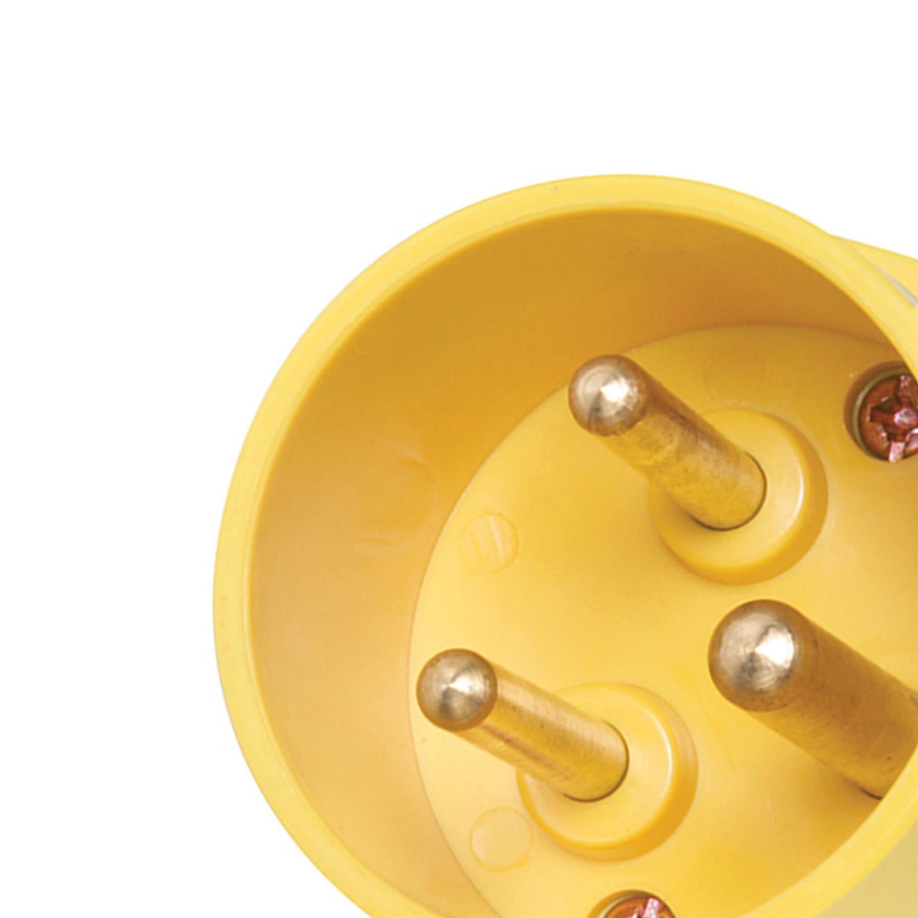 32A Plug 110V 3 Pin Impact Resistant Ip44 Rated Building Site Industrial Use