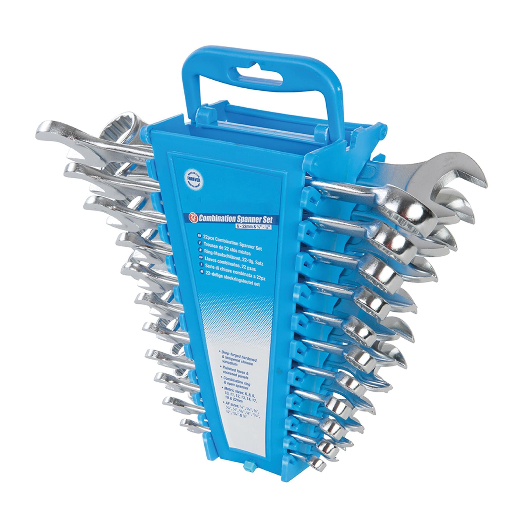 Heavy Duty 22pc Combination Metric 6mm-22mm Spanner Wrench Ring Set