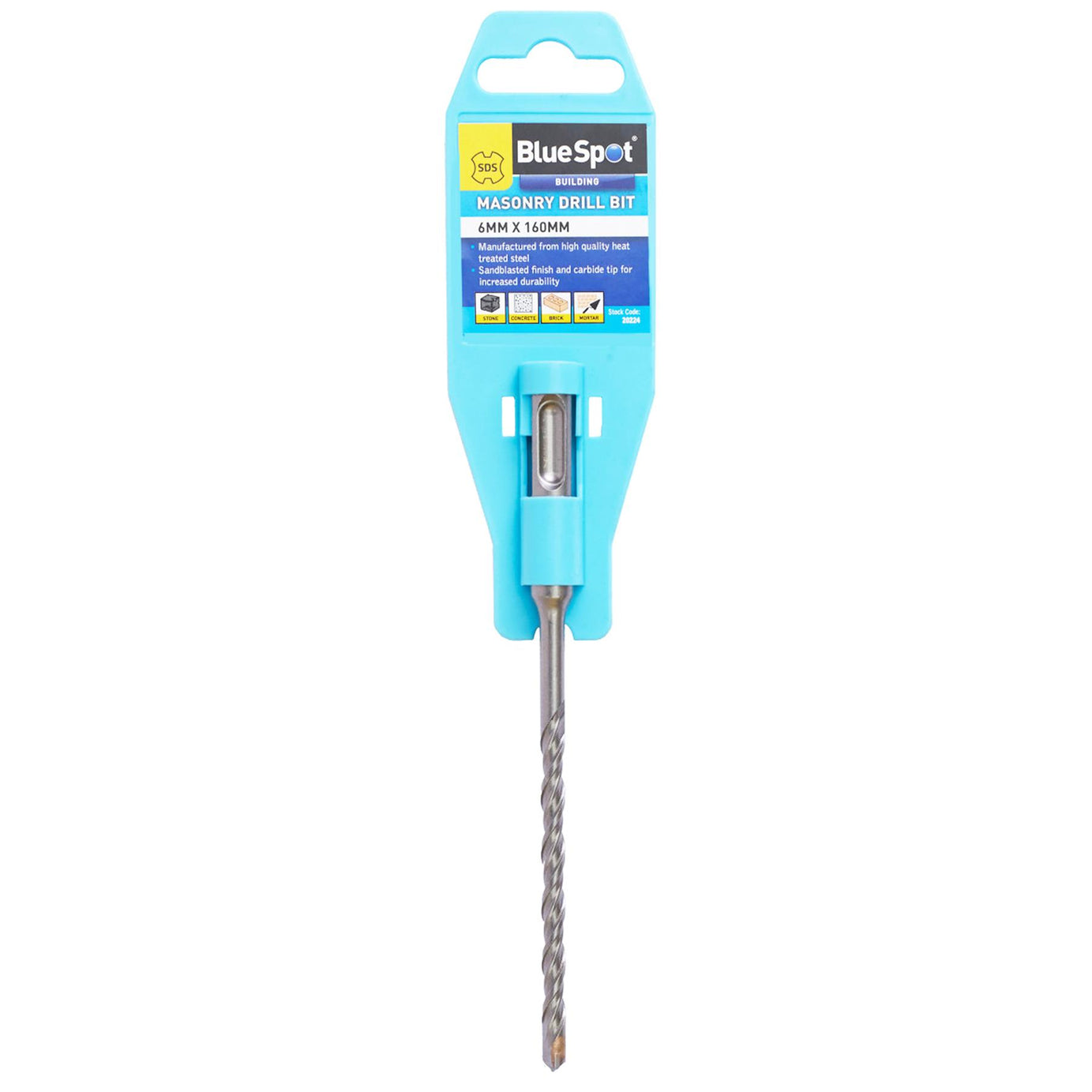 BlueSpot SDS + Plus Masonry Hammer Drill Bits Brick Concrete Stone 6mm x 160mm