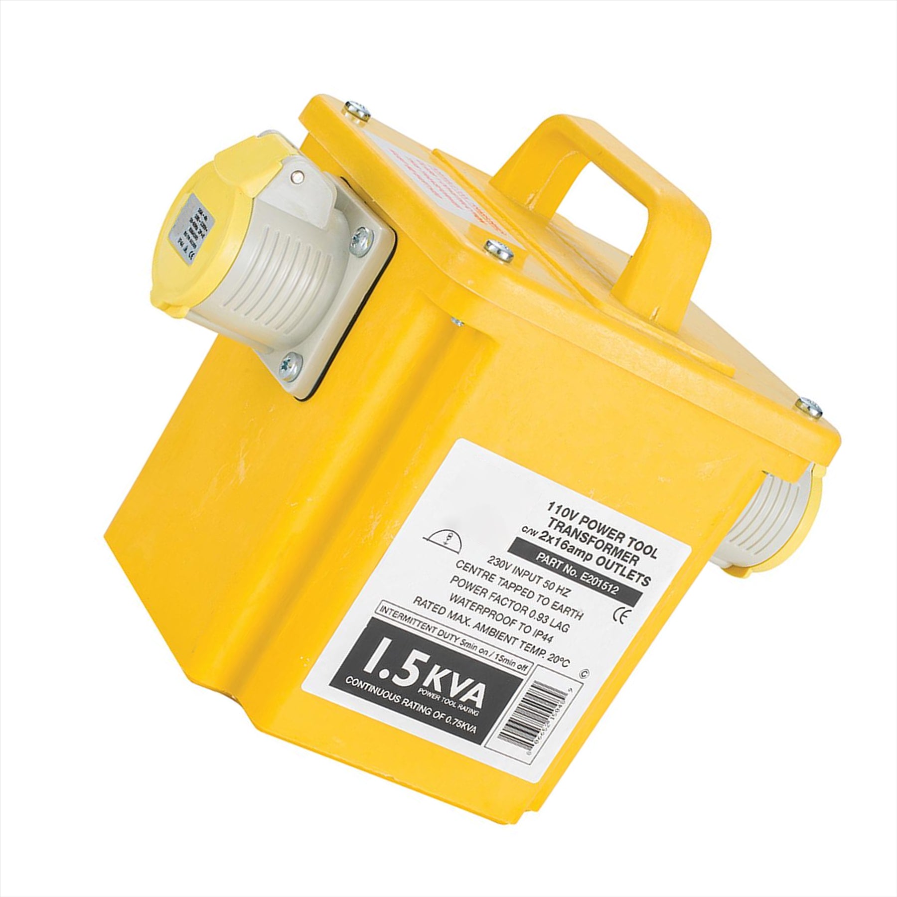 Defender 1.5kVA Transformer 16A 110V 16A Weight 11kg.