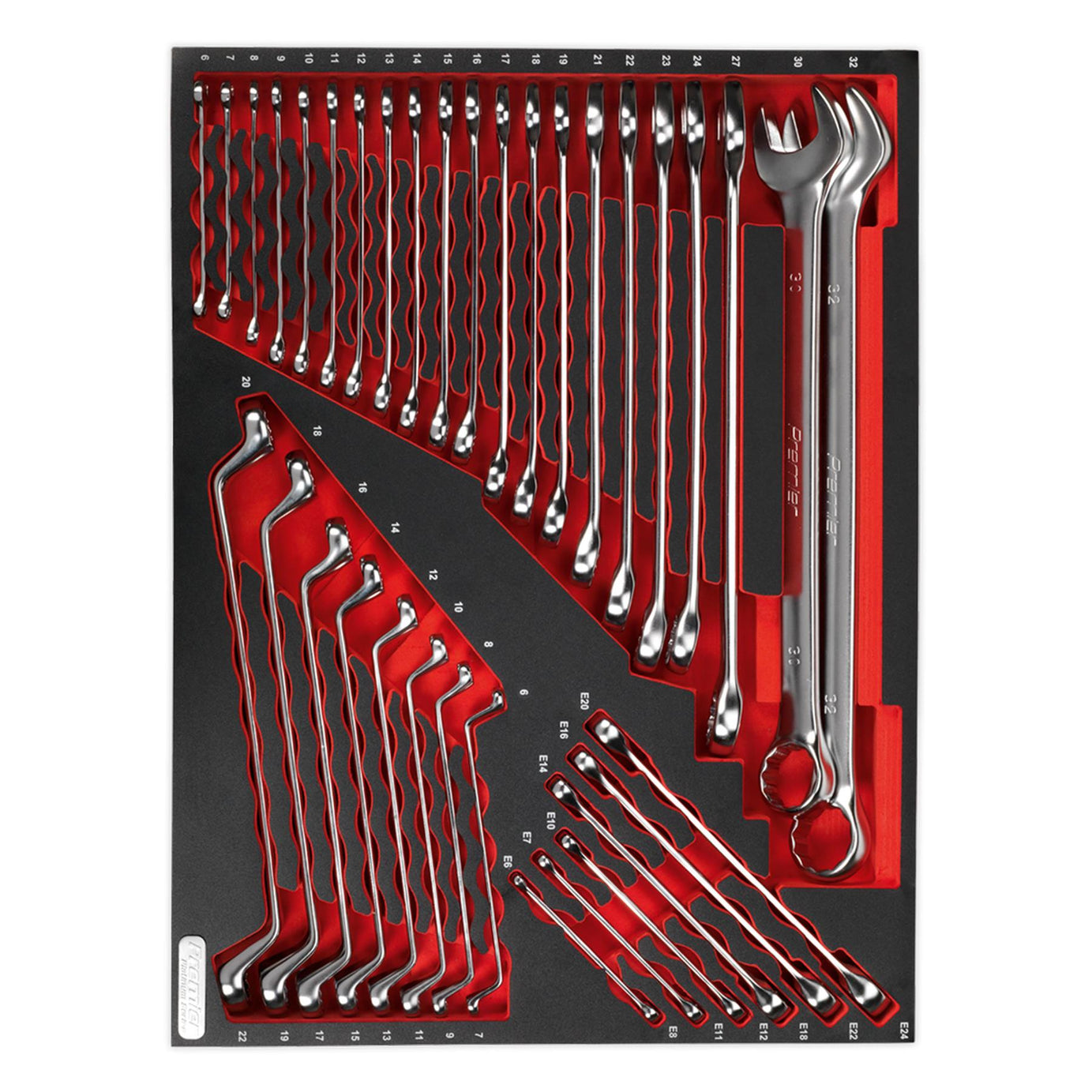 Sealey Tool Tray with Spanner Set 35pc