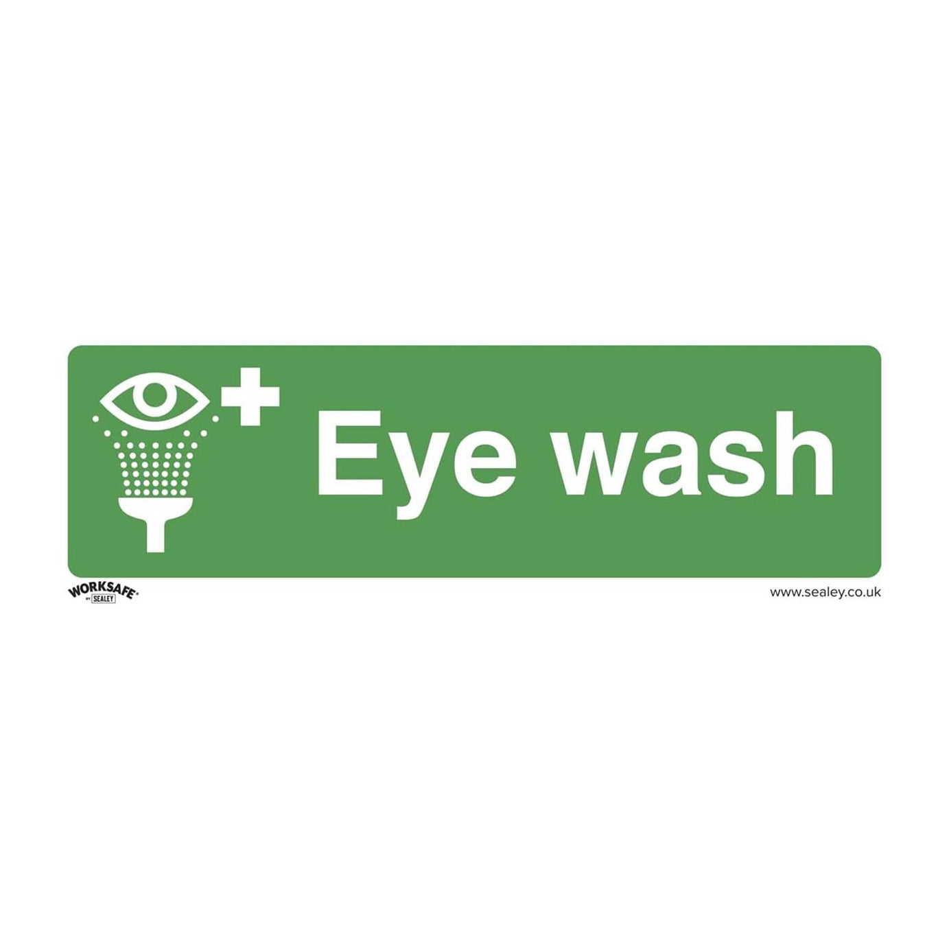 Sealey Safe Conditions Safety Sign - Eye Wash - Self-Adhesive Vinyl - Pack of 10