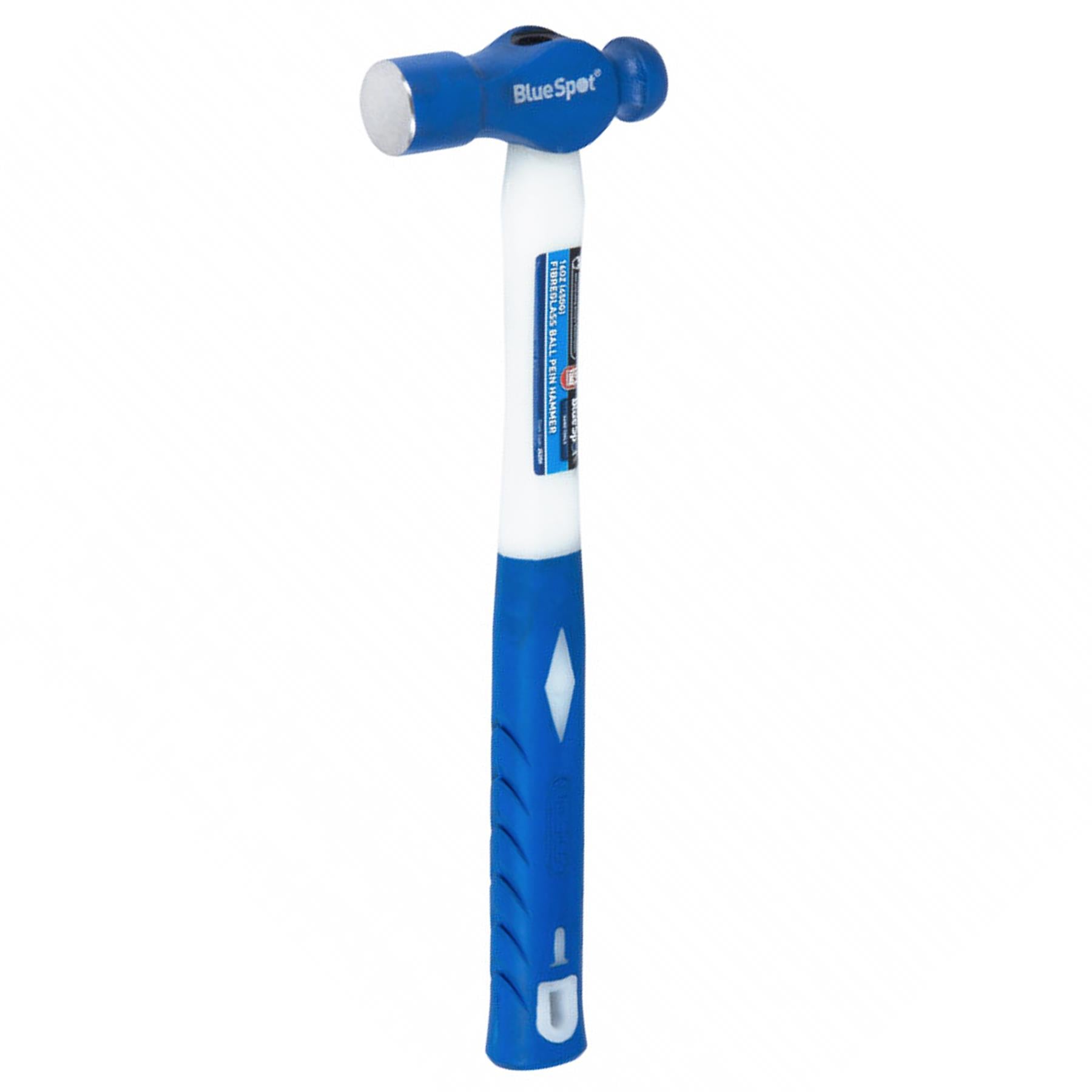 BlueSpot 16oz Claw Hammer Fibreglass Rubber Grip Handel Hardened Steel Head