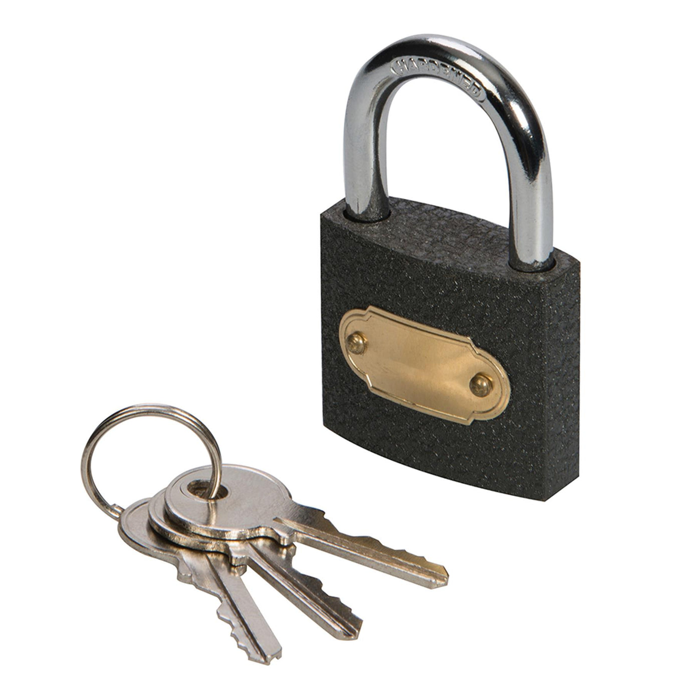 Iron Padlock - 40mm Home Office Travel Safety Security 3 Keys Hardened